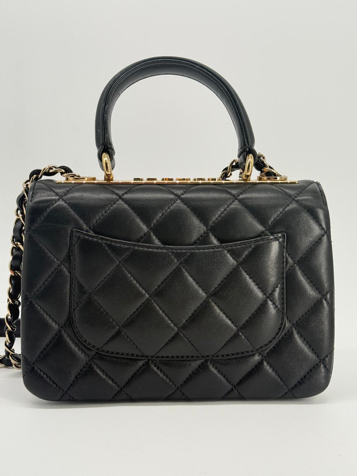 Chanel Mini Trendy CC Black Lambskin Crossbody Bag