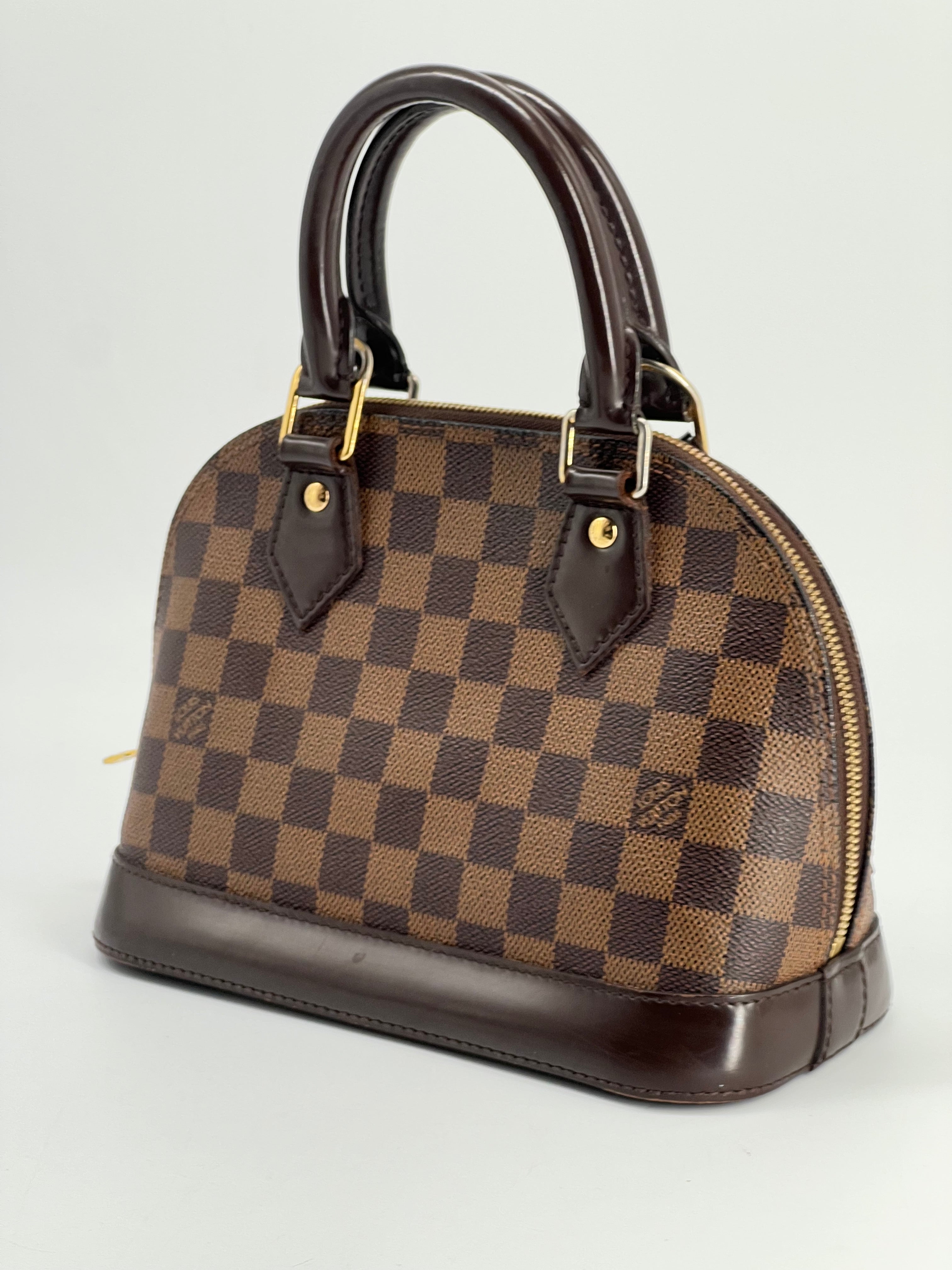 Louis Vuitton Alma BB Damier Ebene Canvas Handbag