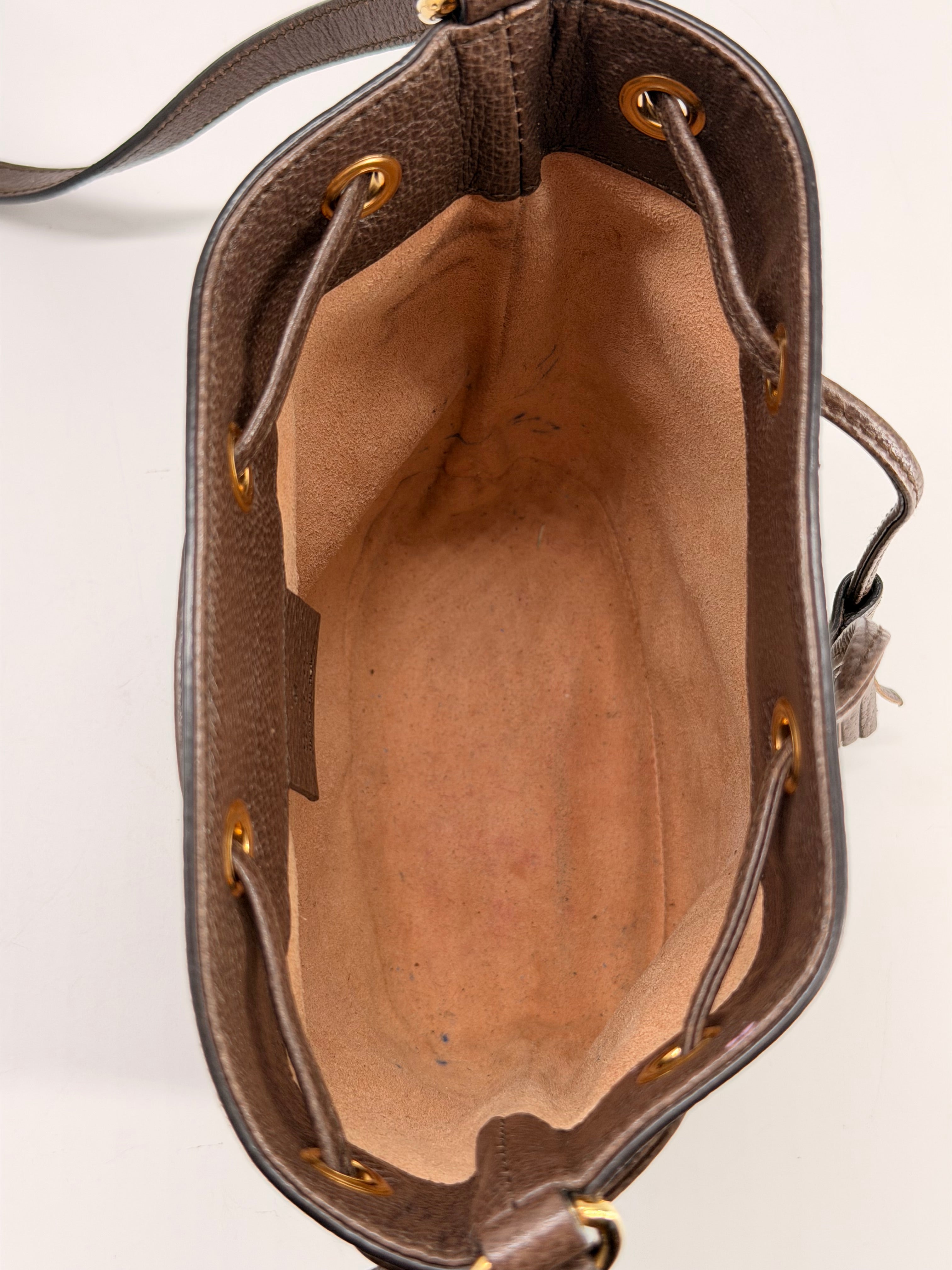 Gucci Mini Ophidia GG Bucket Bag Supreme Canvas