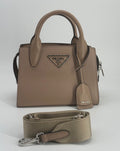 PRADA Kristen Saffiano Small Monochrome Leather Handbag