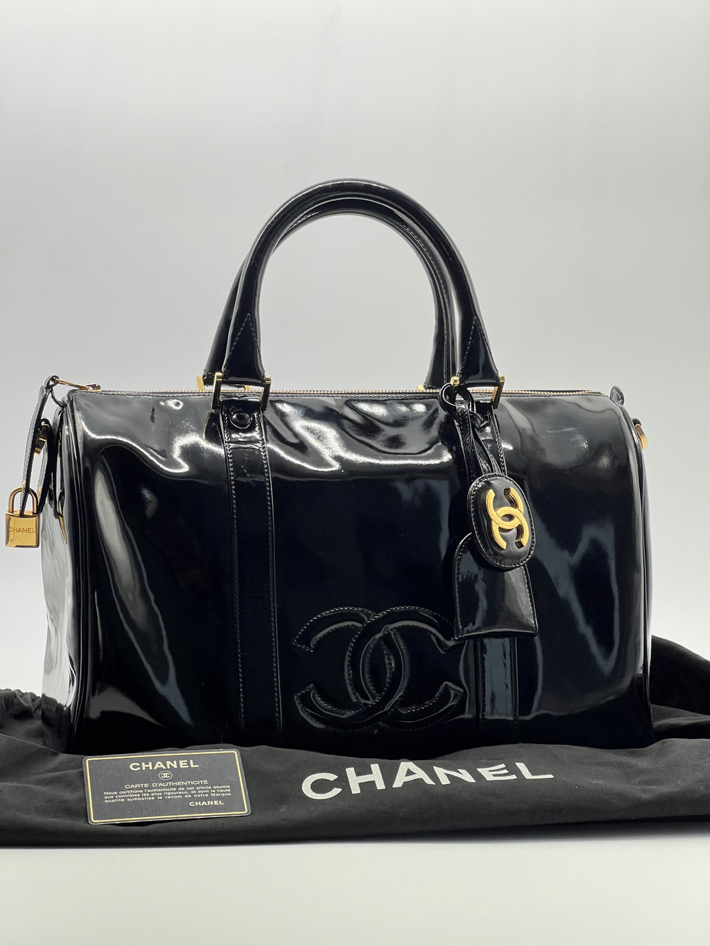 Chanel Boston Vintage Patent Bag