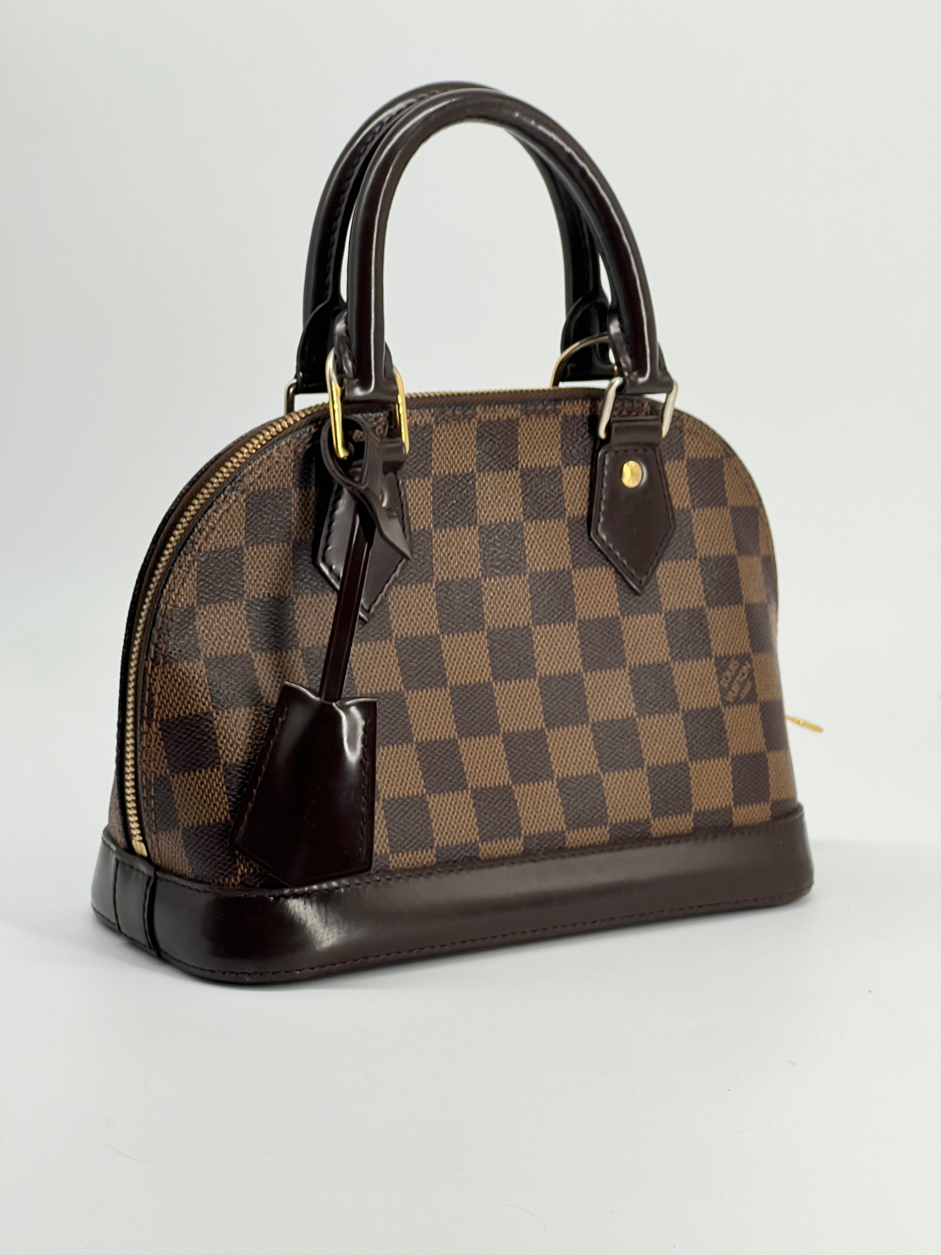 Louis Vuitton Alma BB Damier Ebene Canvas Handbag