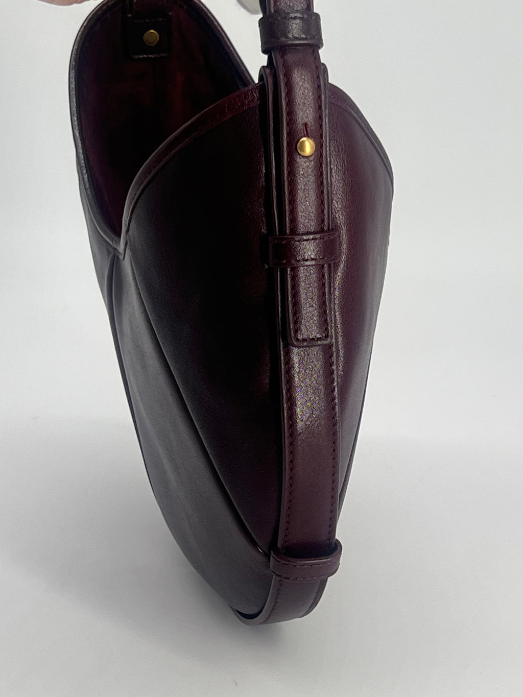 Saint Laurent Mombasa Burgundy Leather Shoulder Bag
