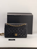 Chanel Caviar Jumbo Double Flap Black Shoulder Bag Gold Hardware