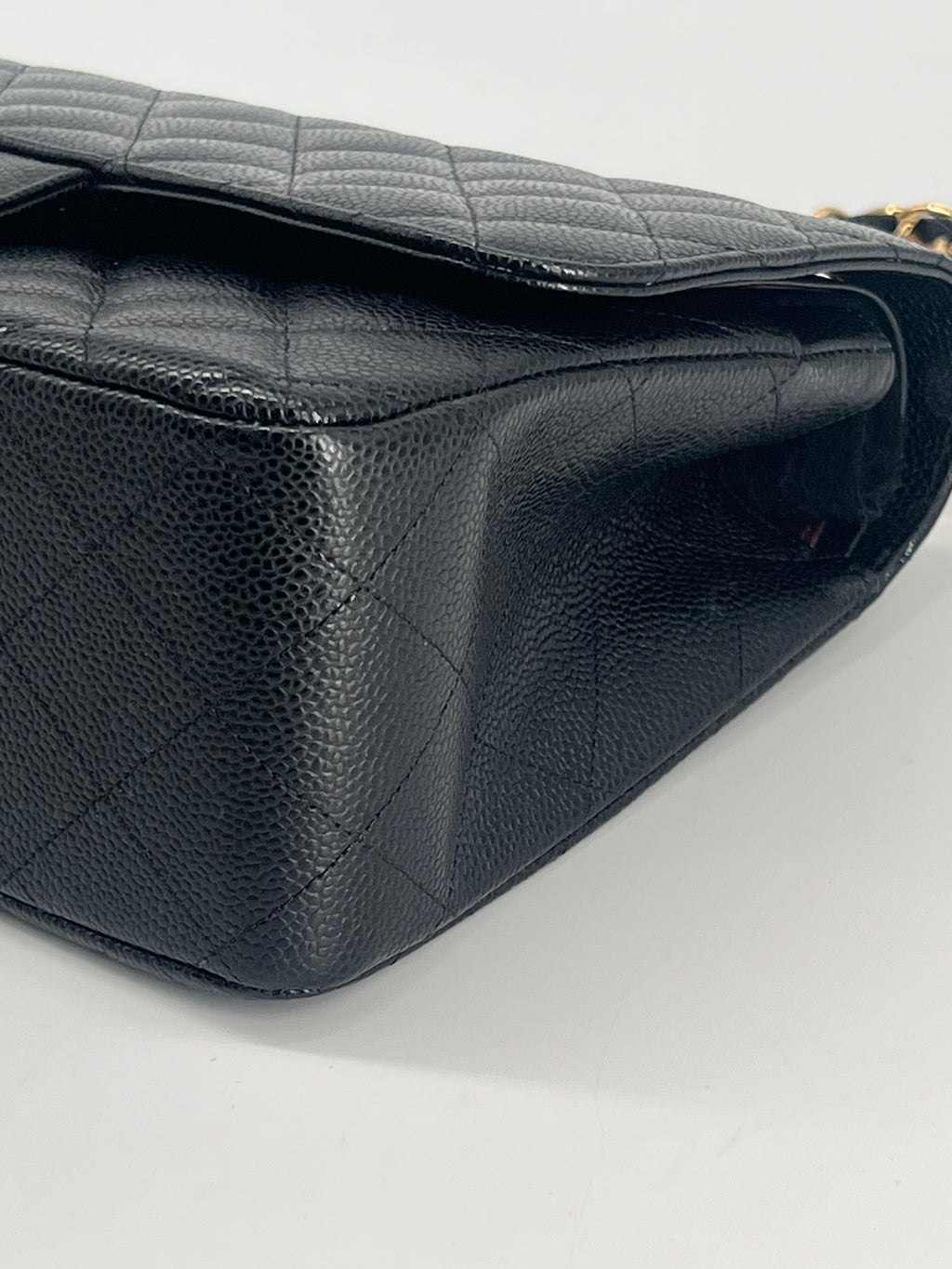 Chanel Classic Jumbo Double Flap Black Caviar Leather With Gold Hardware