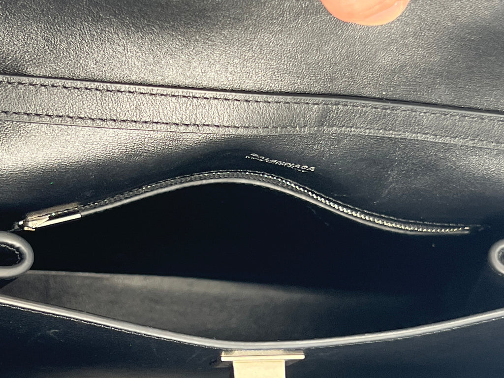 Balenciaga Rodeo Medium Black Leather Shoulder Bag