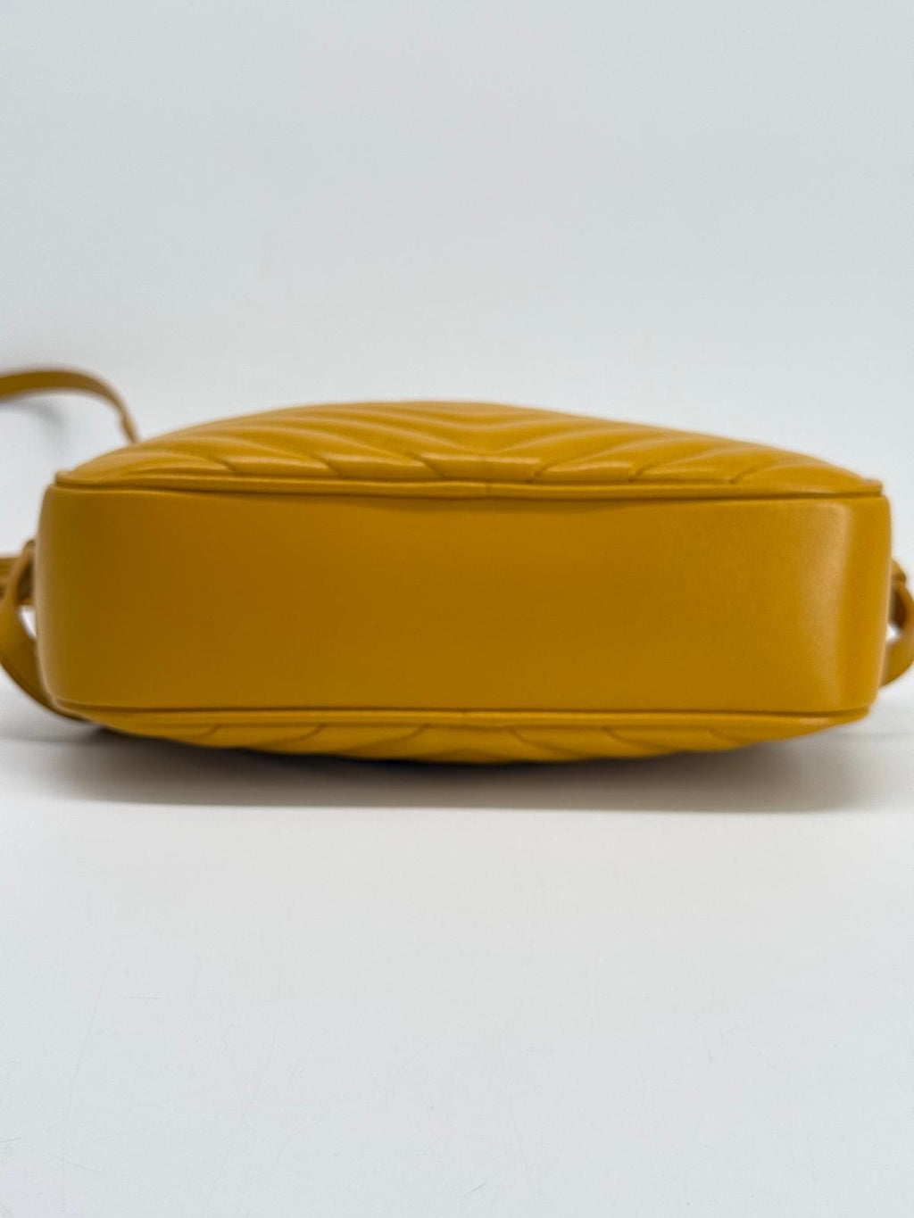 Saint Laurent Lou Camera Crossbody Bag with Tassel in Yellow Calfskin