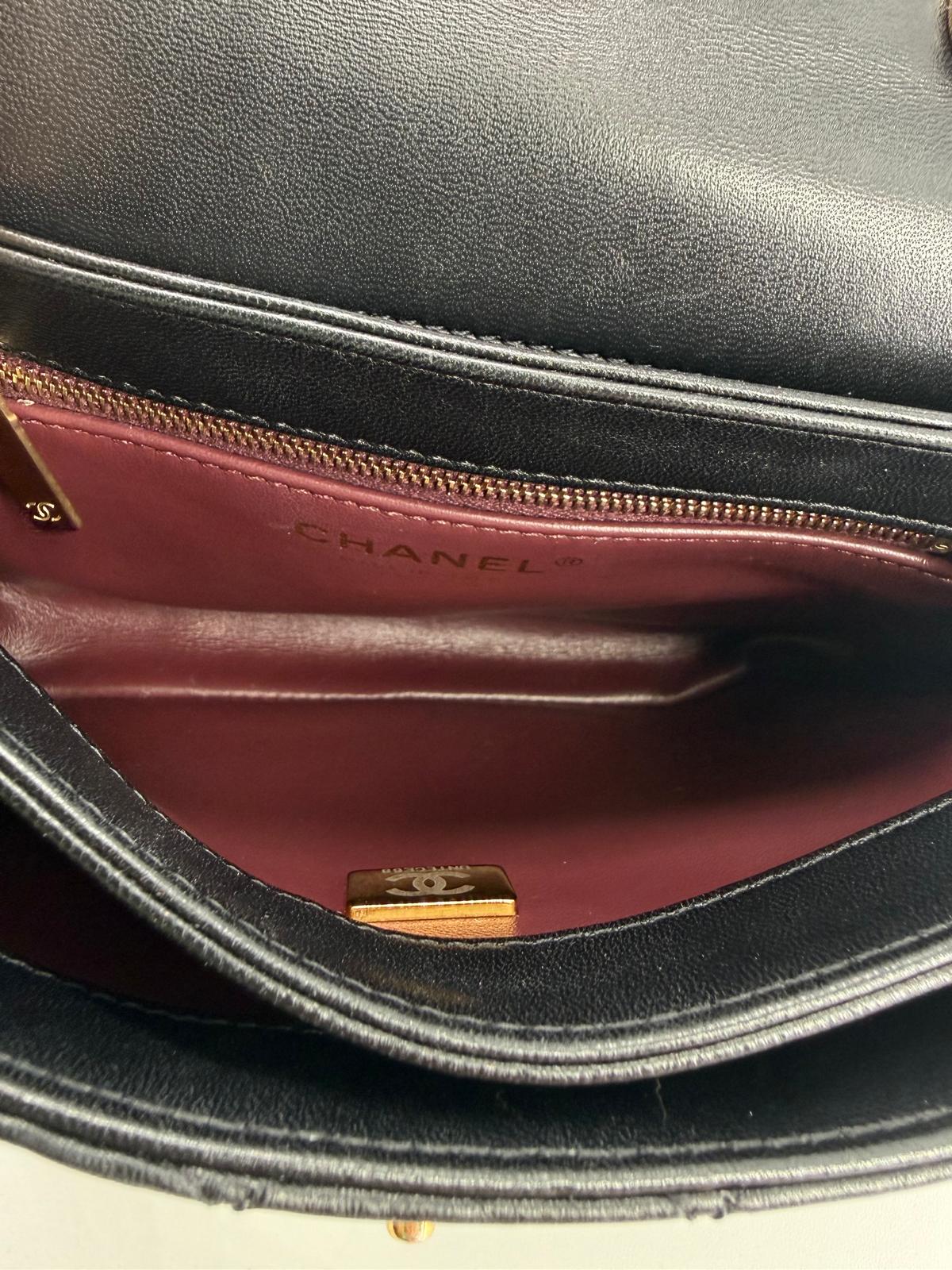 Chanel Mini Trendy CC Black Lambskin Crossbody Bag