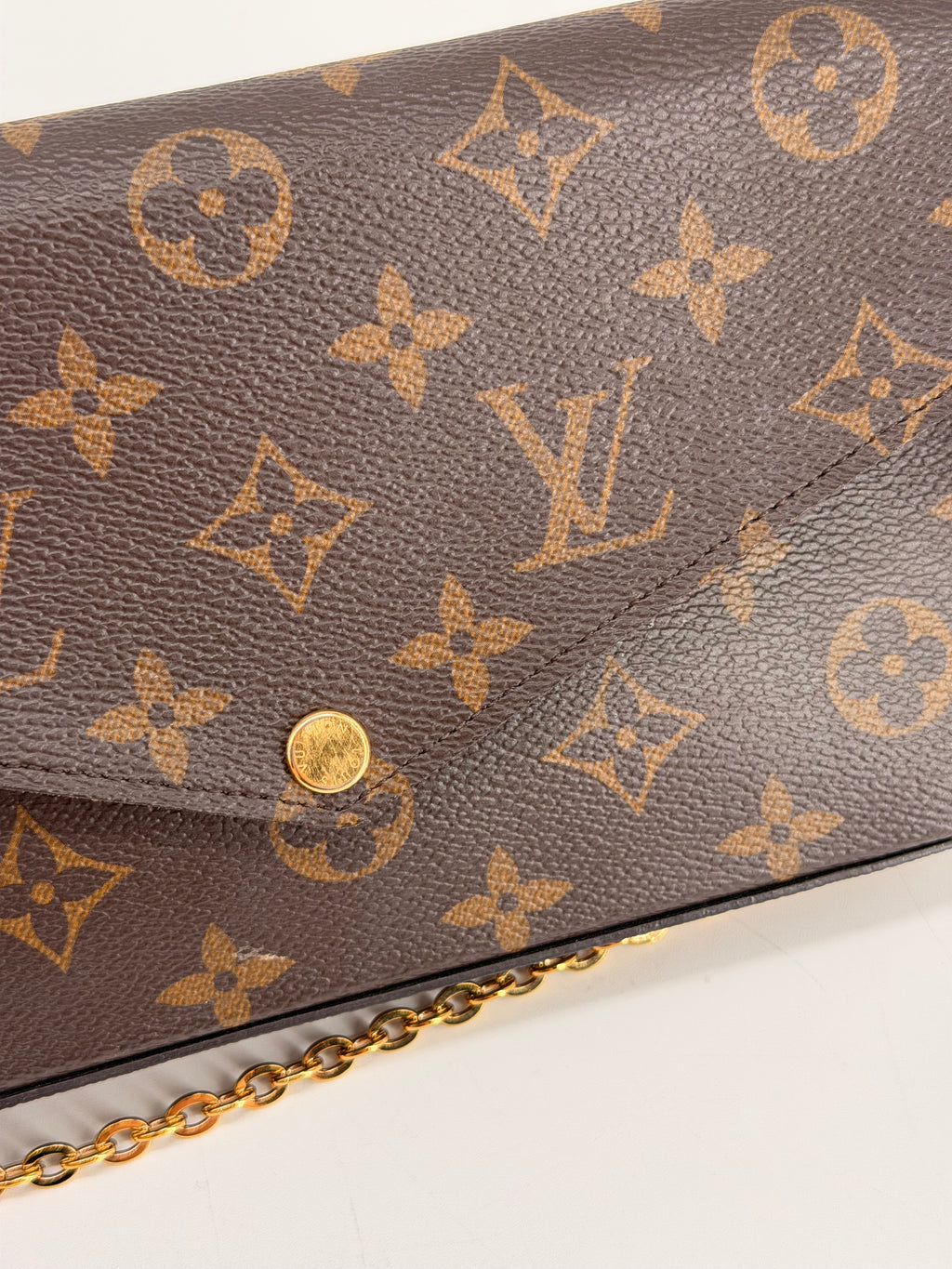 Louis Vuitton Pochette Felicie Brown Monogram Canvas Bag with pouch