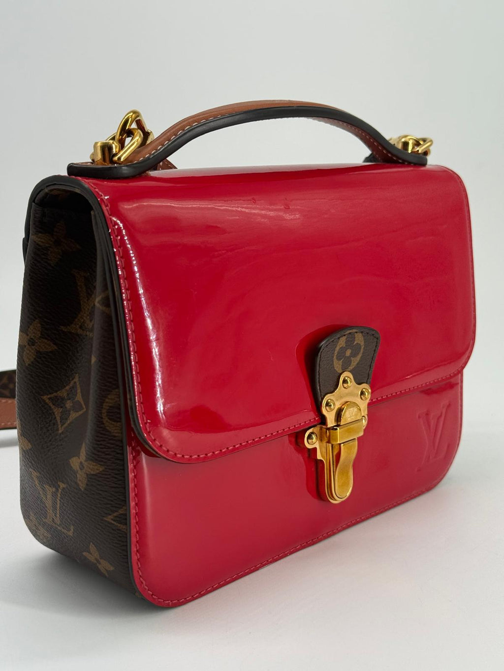Louis Vuitton Cherrywood BB Red Patent Leather Shoulder Bag