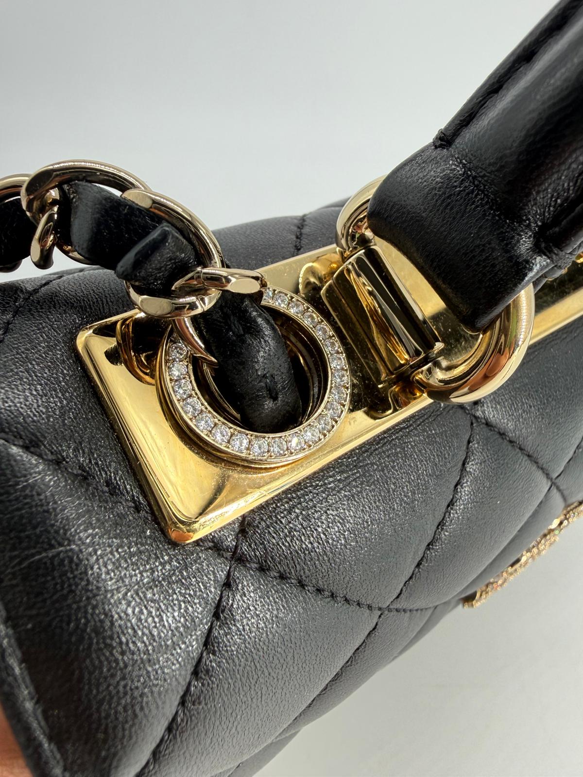 Chanel Mini Trendy CC Black Lambskin Crossbody Bag