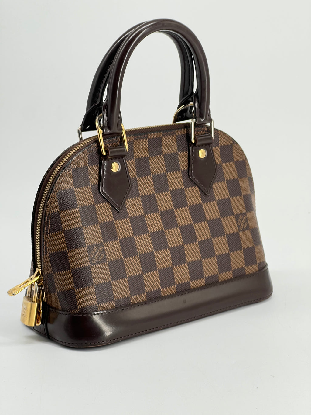 Louis Vuitton Alma BB Damier Ebene Canvas Handbag
