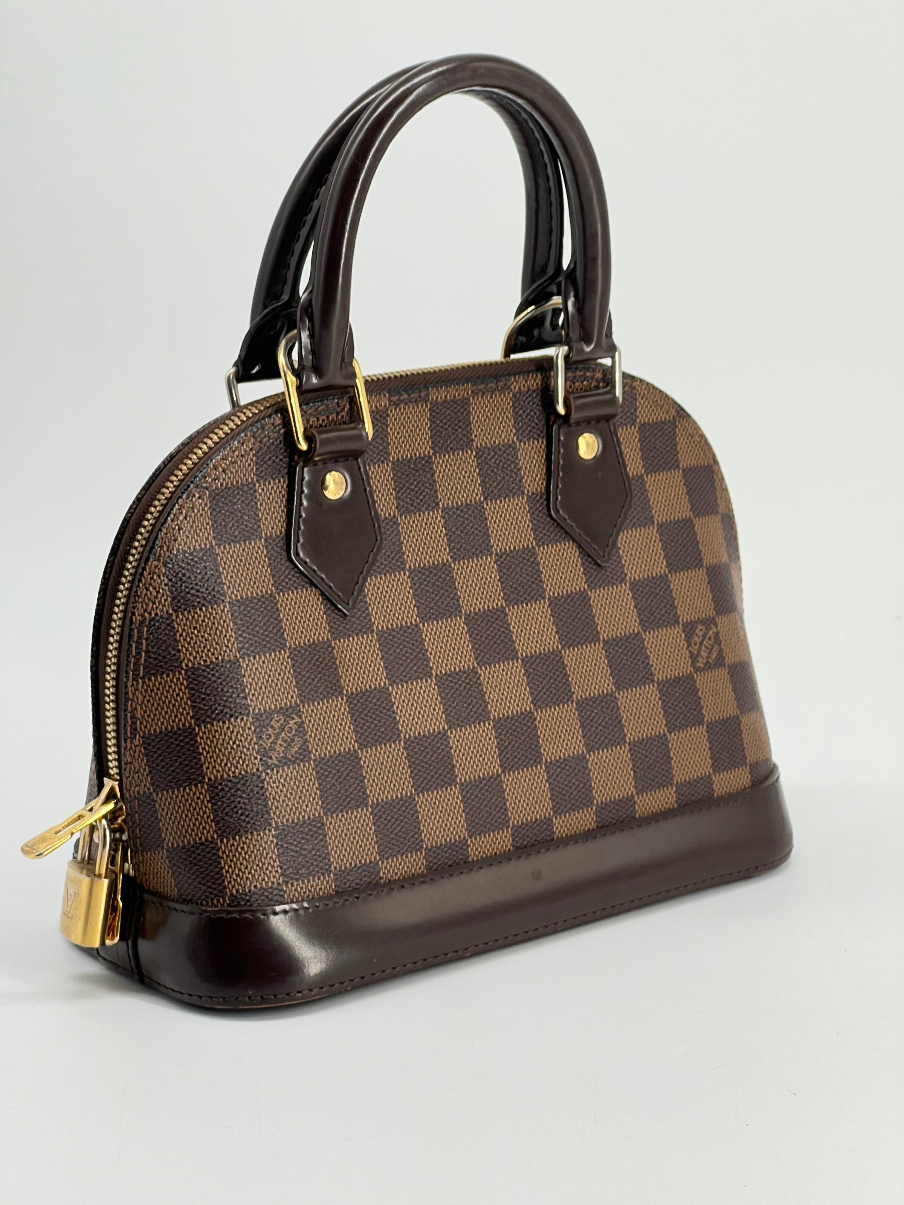 Louis Vuitton Alma BB Damier Ebene Canvas Handbag