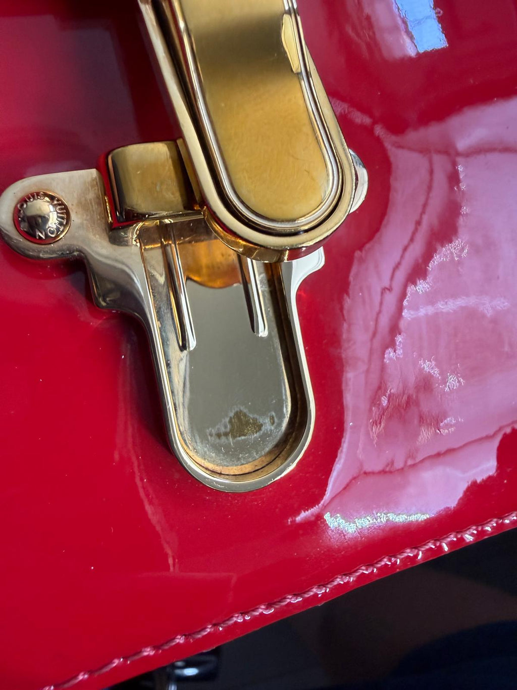 Louis Vuitton Cherrywood BB Red Patent Leather Shoulder Bag