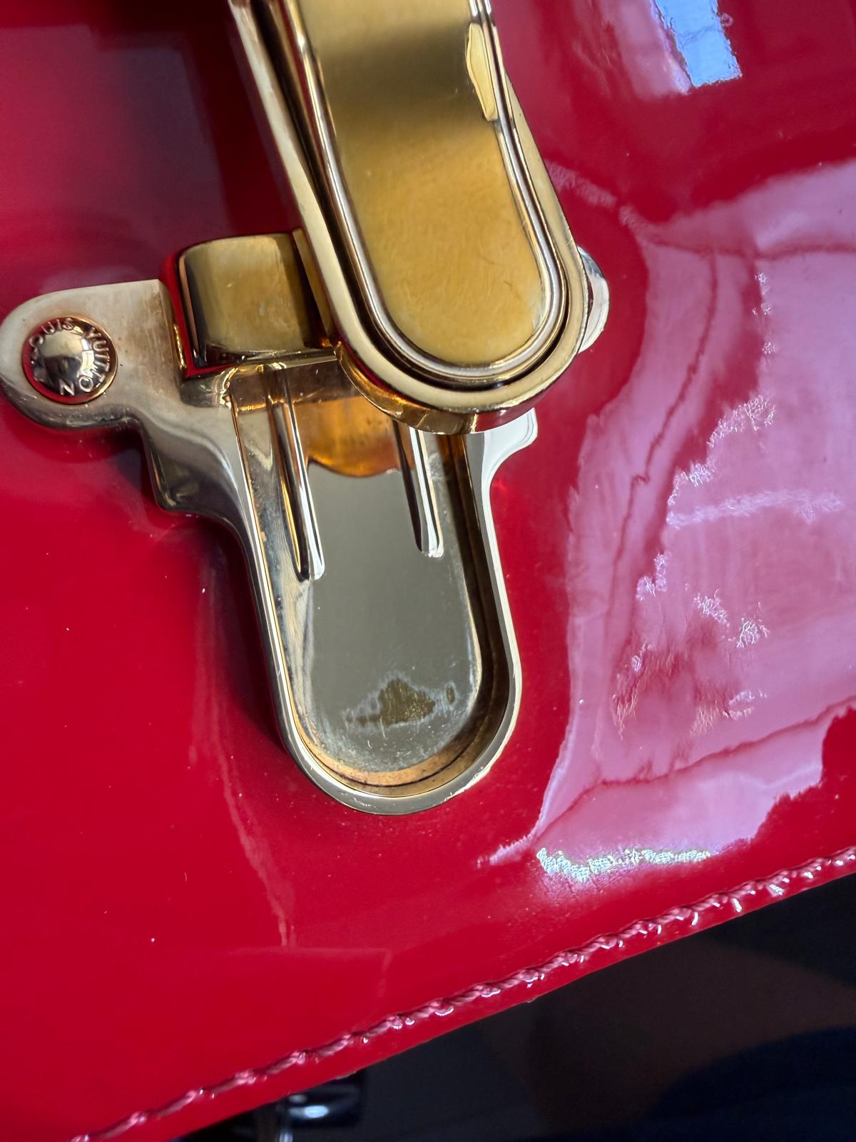 Louis Vuitton Cherrywood BB Red Patent Leather Shoulder Bag