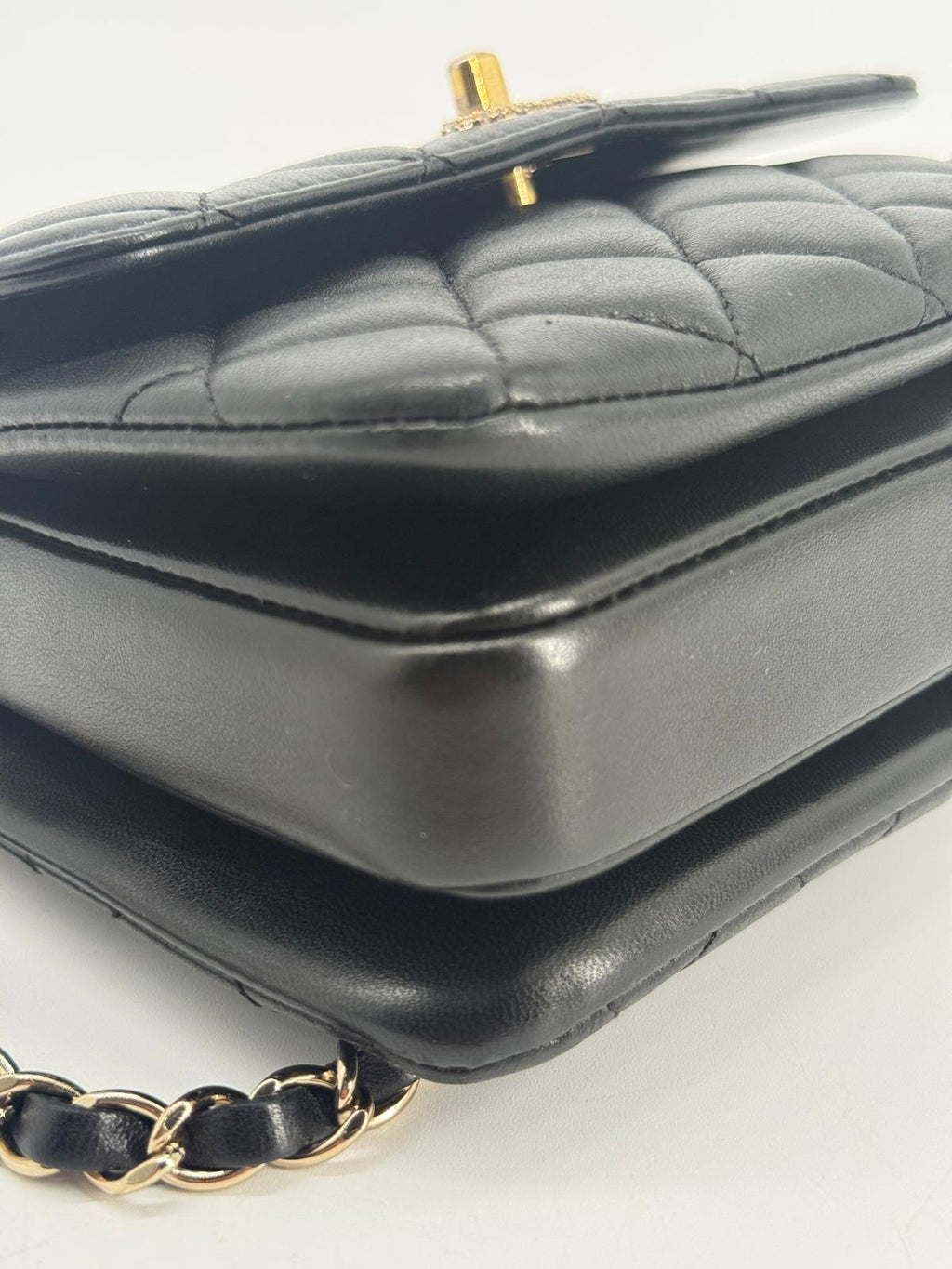 Chanel Mini Trendy CC Black Lambskin Crossbody Bag