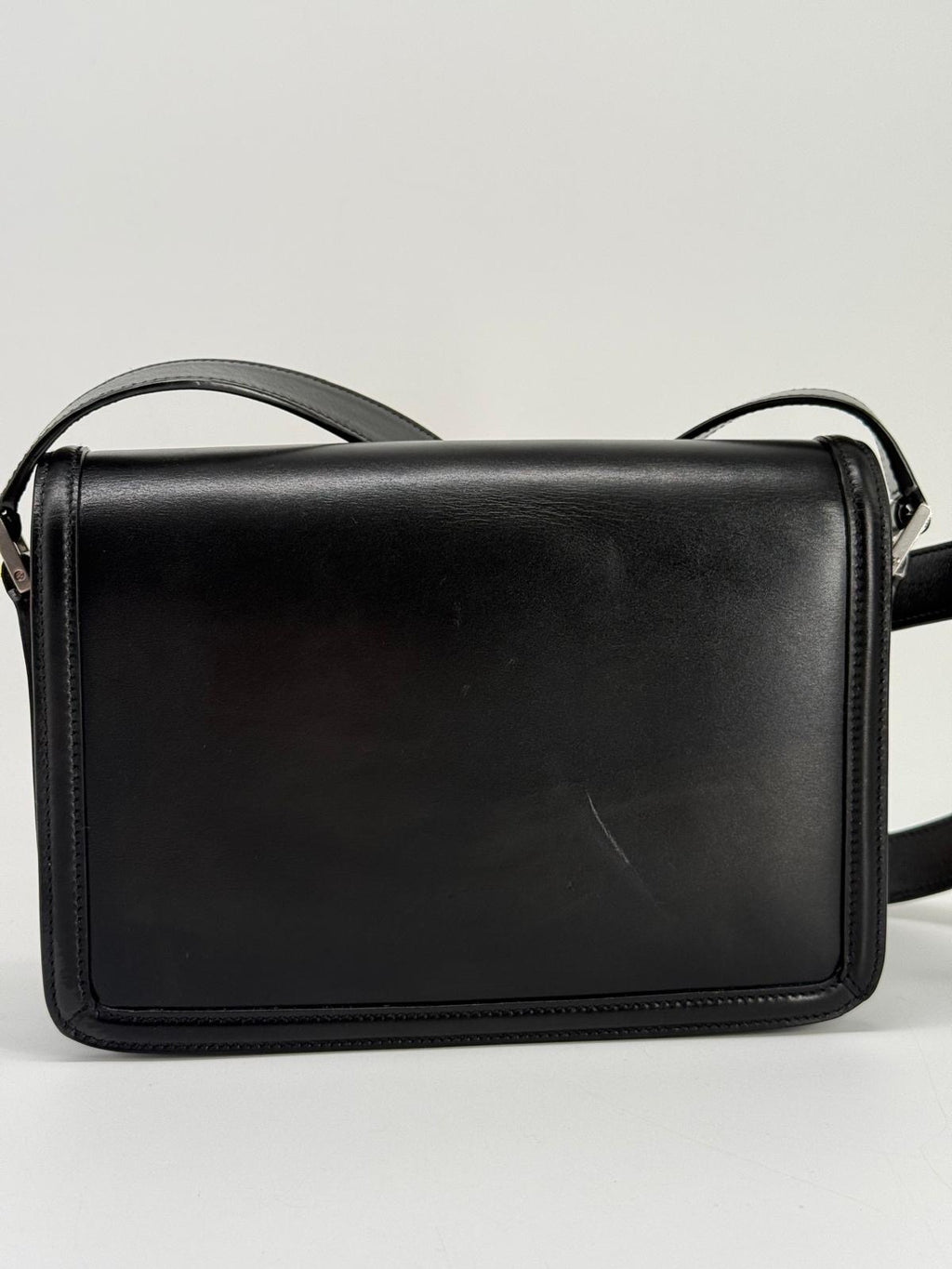 Saint Laurent Solferino Medium Black Leather Shoulder Bag