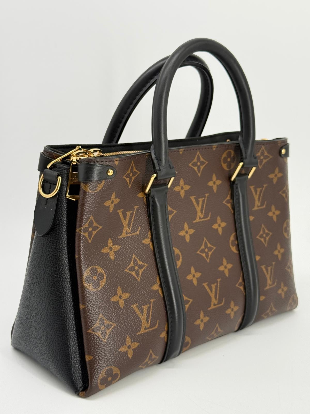 Louis Vuitton Soufflot BB Tote Monogram Canvas with Leather Shoulder Bag