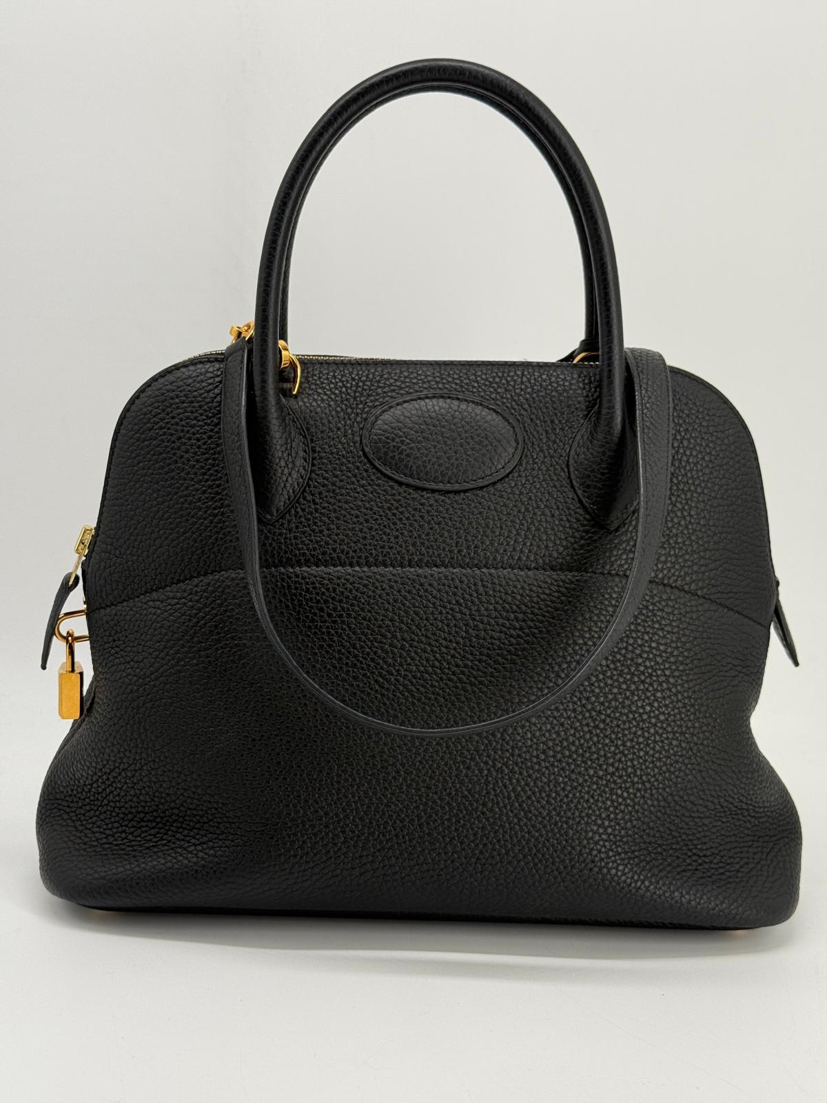 Hermes Bolide 31 Clemence Black Leather Bag