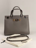 Gucci Zumi Zumi Medium Gray Leather Handbag