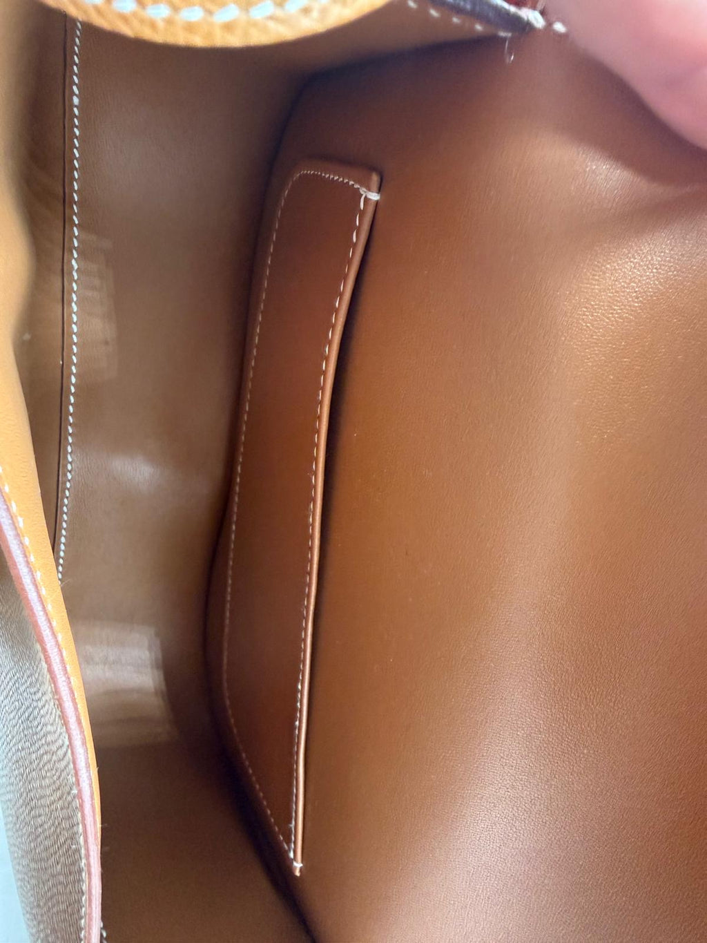 Hermes Epsom Della Cavalleria Elan Brown Leather Shoulder Bag Gold Hardware