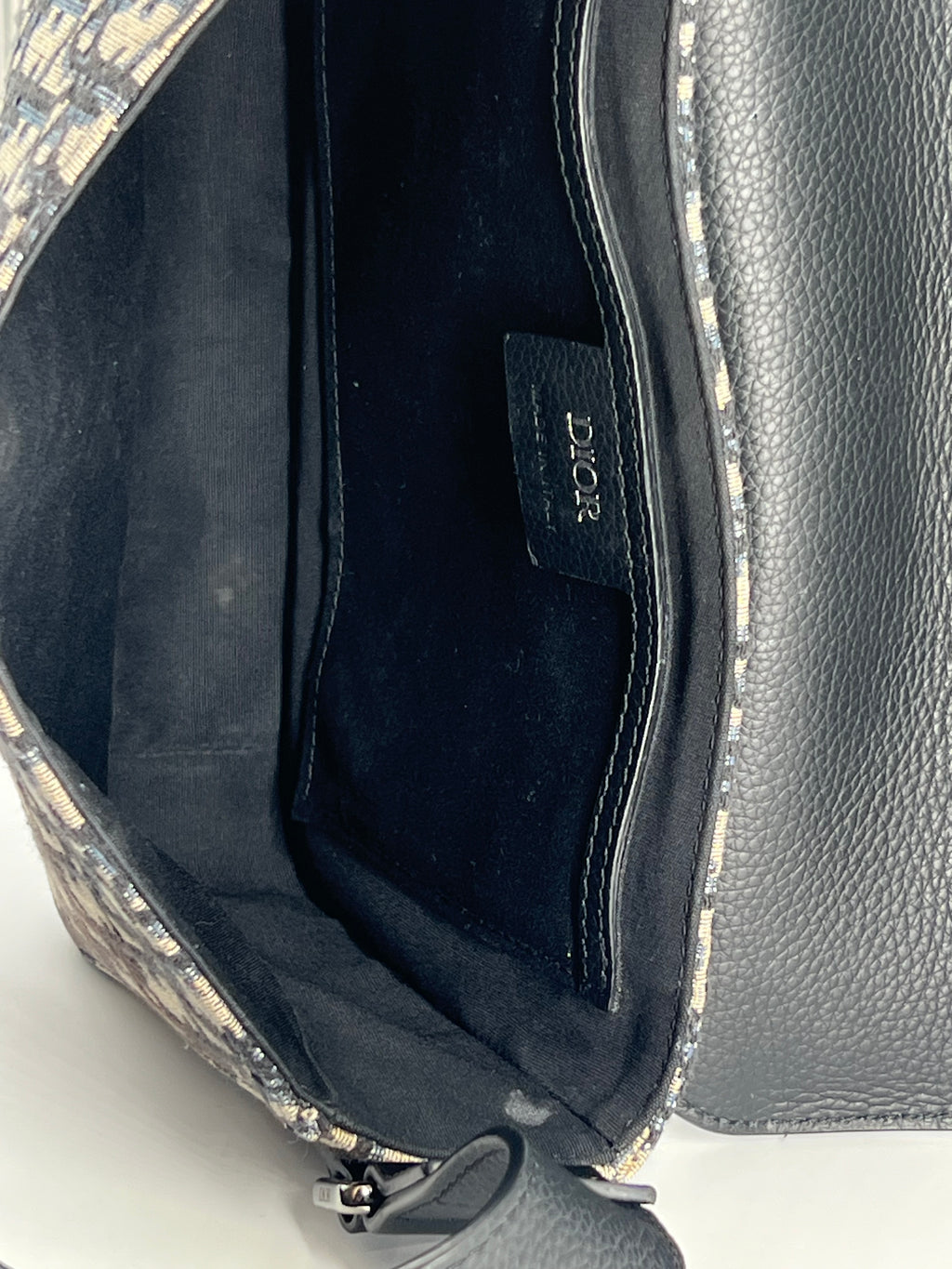 Dior Saddle Small Messenger Bag in Dark Blue Dior Oblique Jasquard Canvas