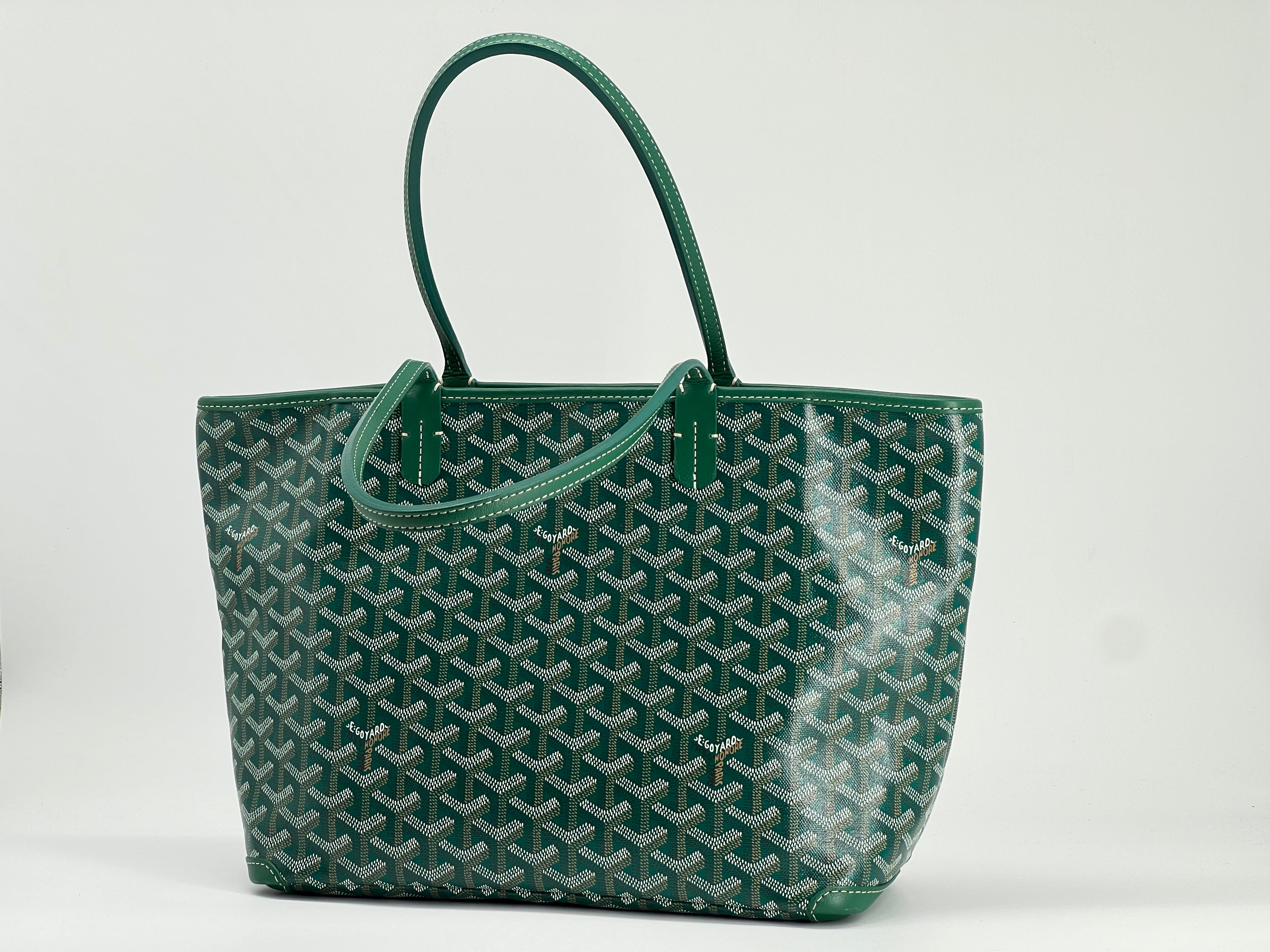 Goyard Goyardine Artois PM Green Tote Bag