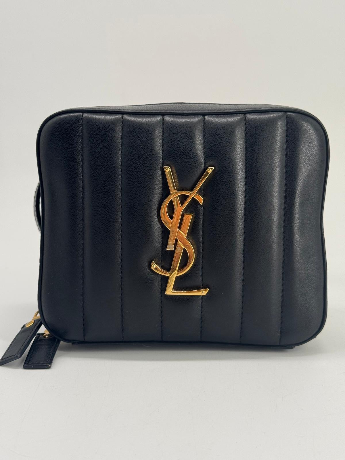 Saint Laurent Vicky Black Calfskin Belt Bag