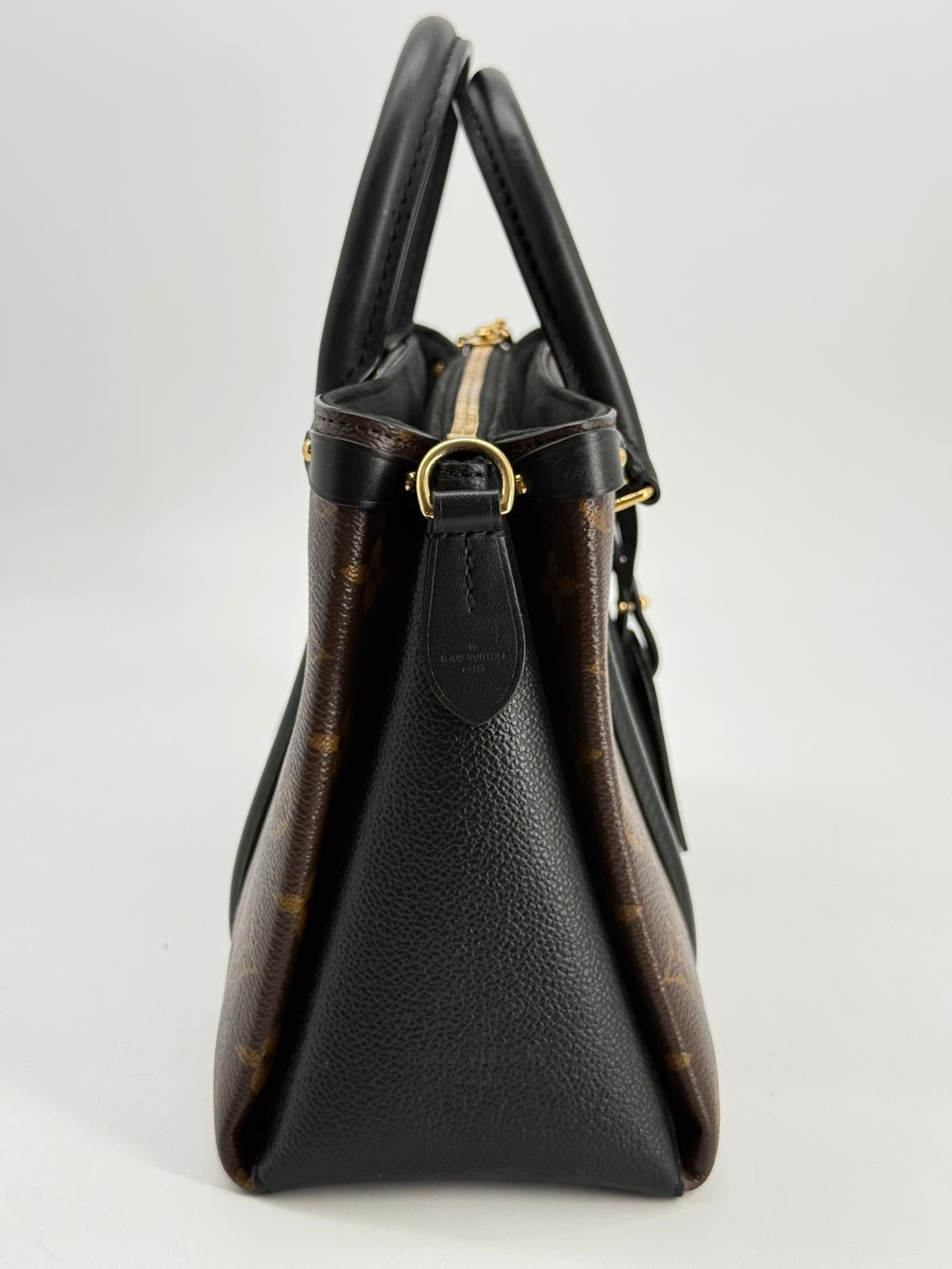 Louis Vuitton Soufflot BB Tote Monogram Canvas with Leather Shoulder Bag