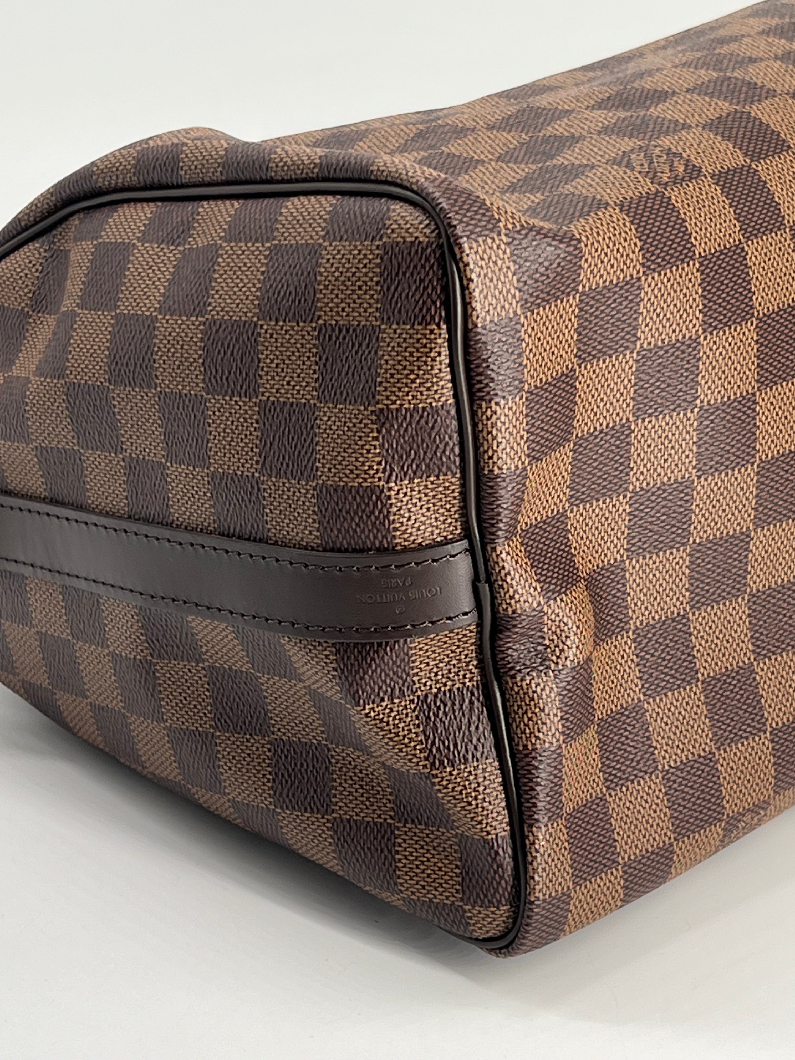 Louis Vuitton Speedy Bandouliere 30 Damier Ebene Canvas Bag