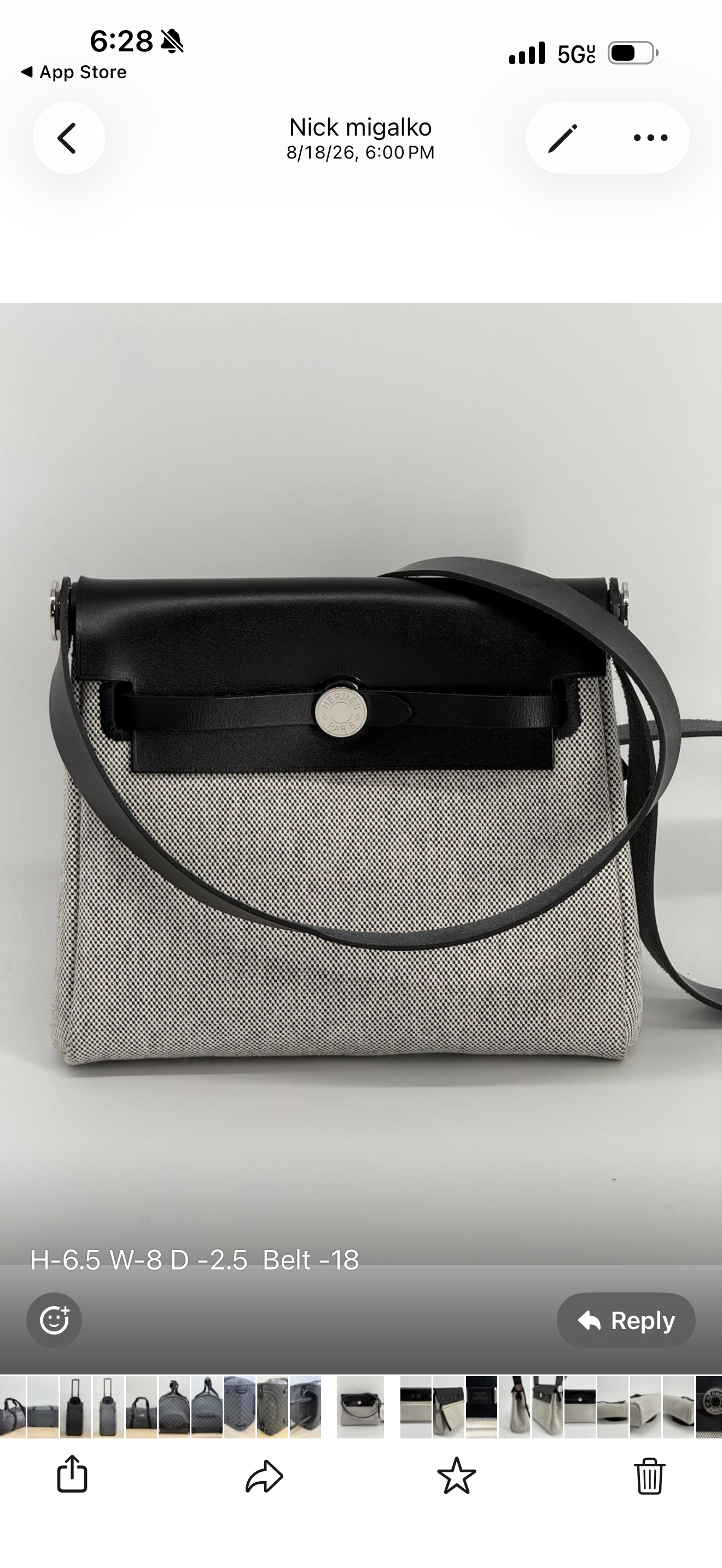 Hermes Mini Herbag Zip 20 Toile & Vache Hunter Shoulder Bag 2025
