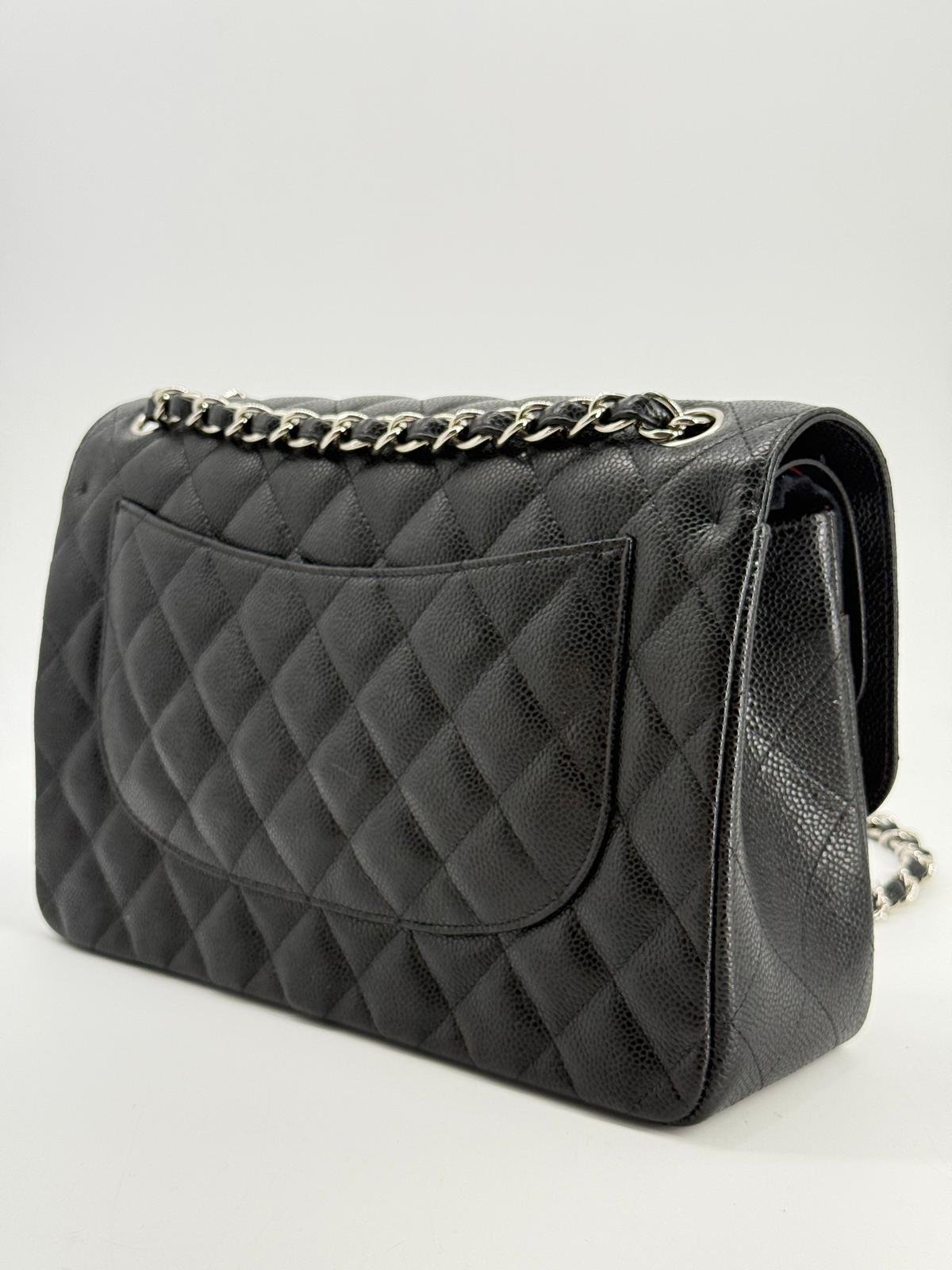 Chanel Jumbo Black Caviar Classic Double Flap Bag
