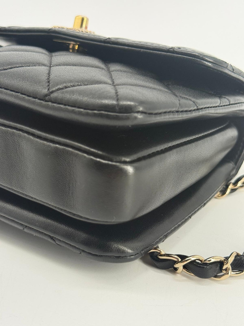 Chanel Mini Trendy CC Black Lambskin Crossbody Bag