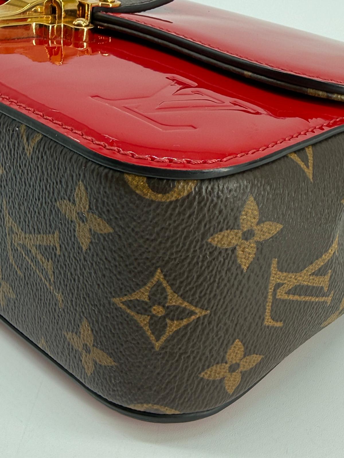 Louis Vuitton Cherrywood BB Red Patent Leather Shoulder Bag