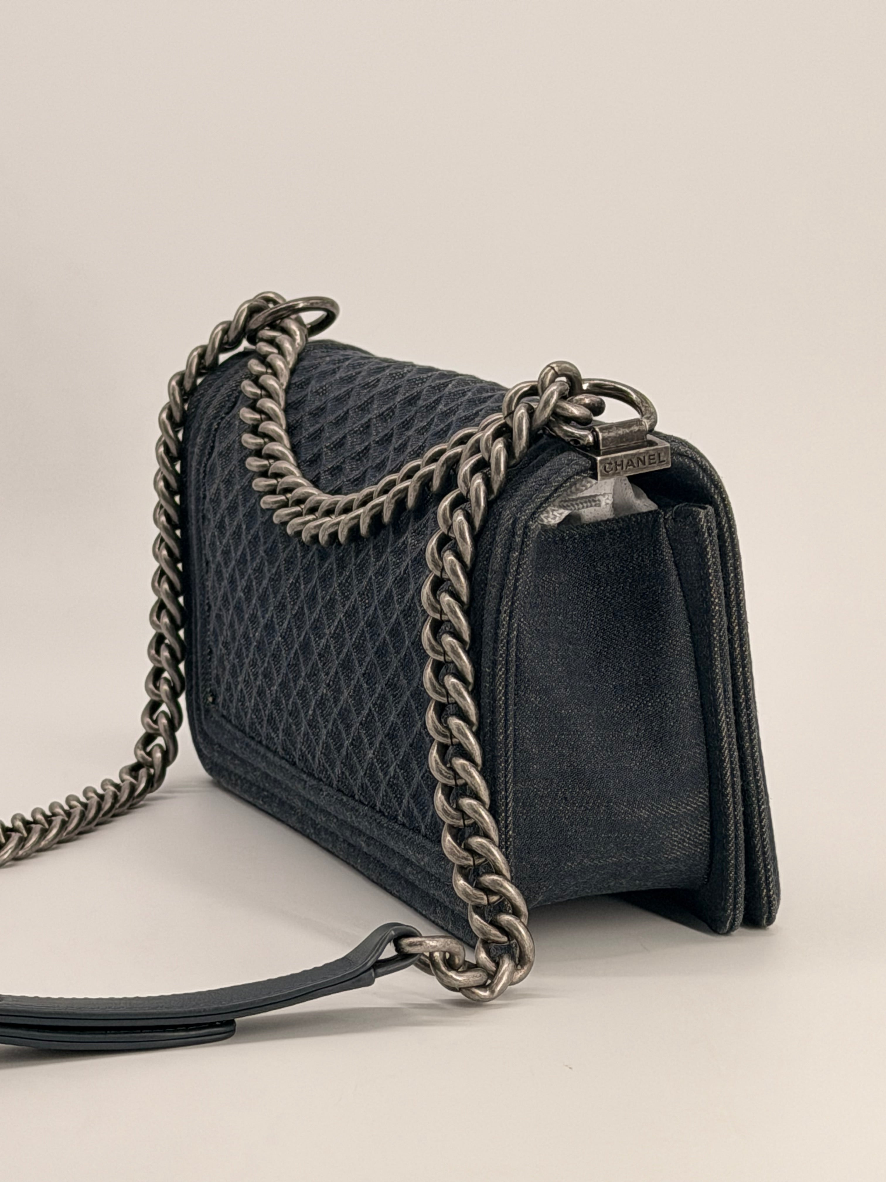 Chanel Denim Medium Boy Flap Bag