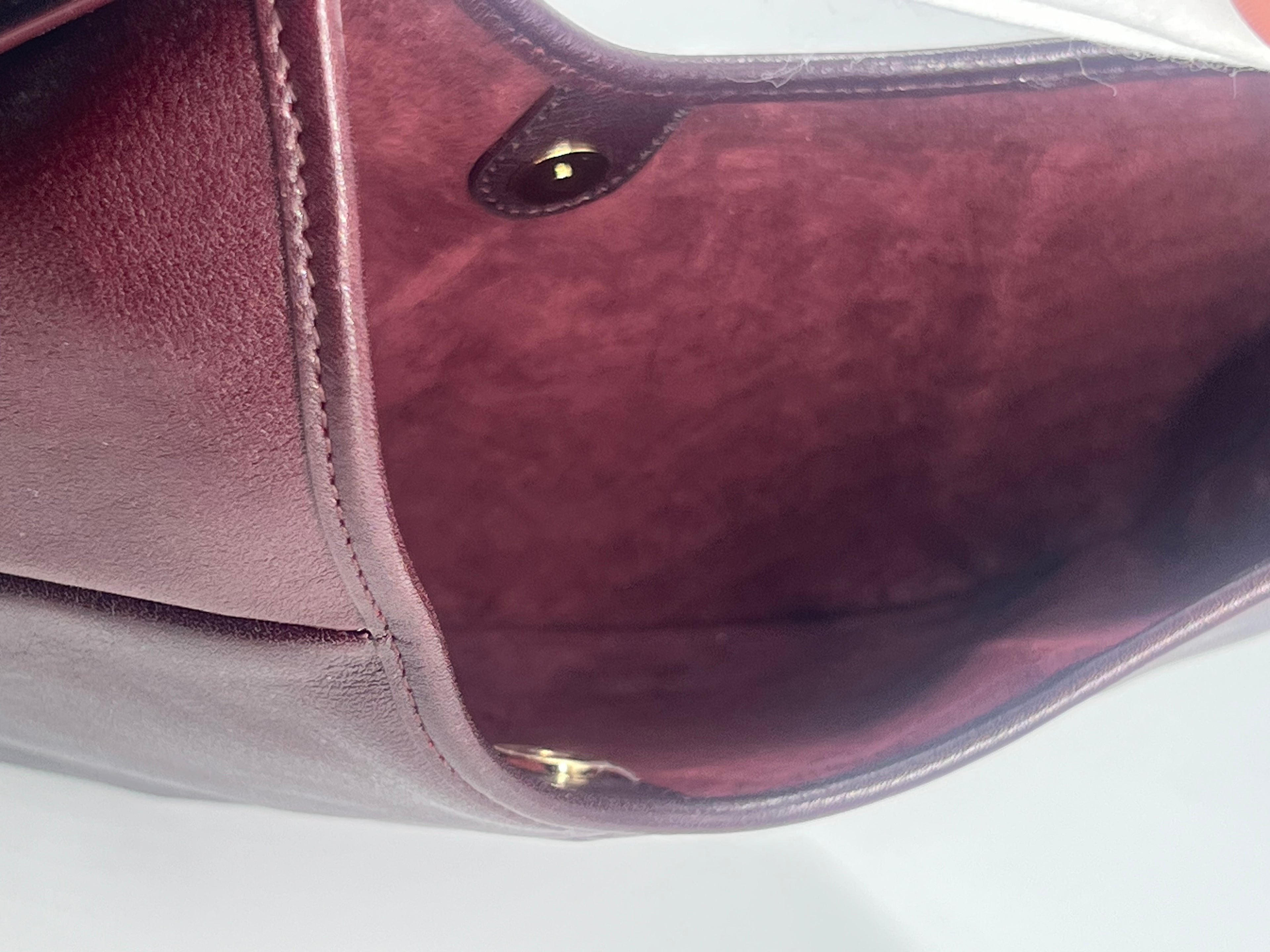Saint Laurent Mombasa Burgundy Leather Shoulder Bag