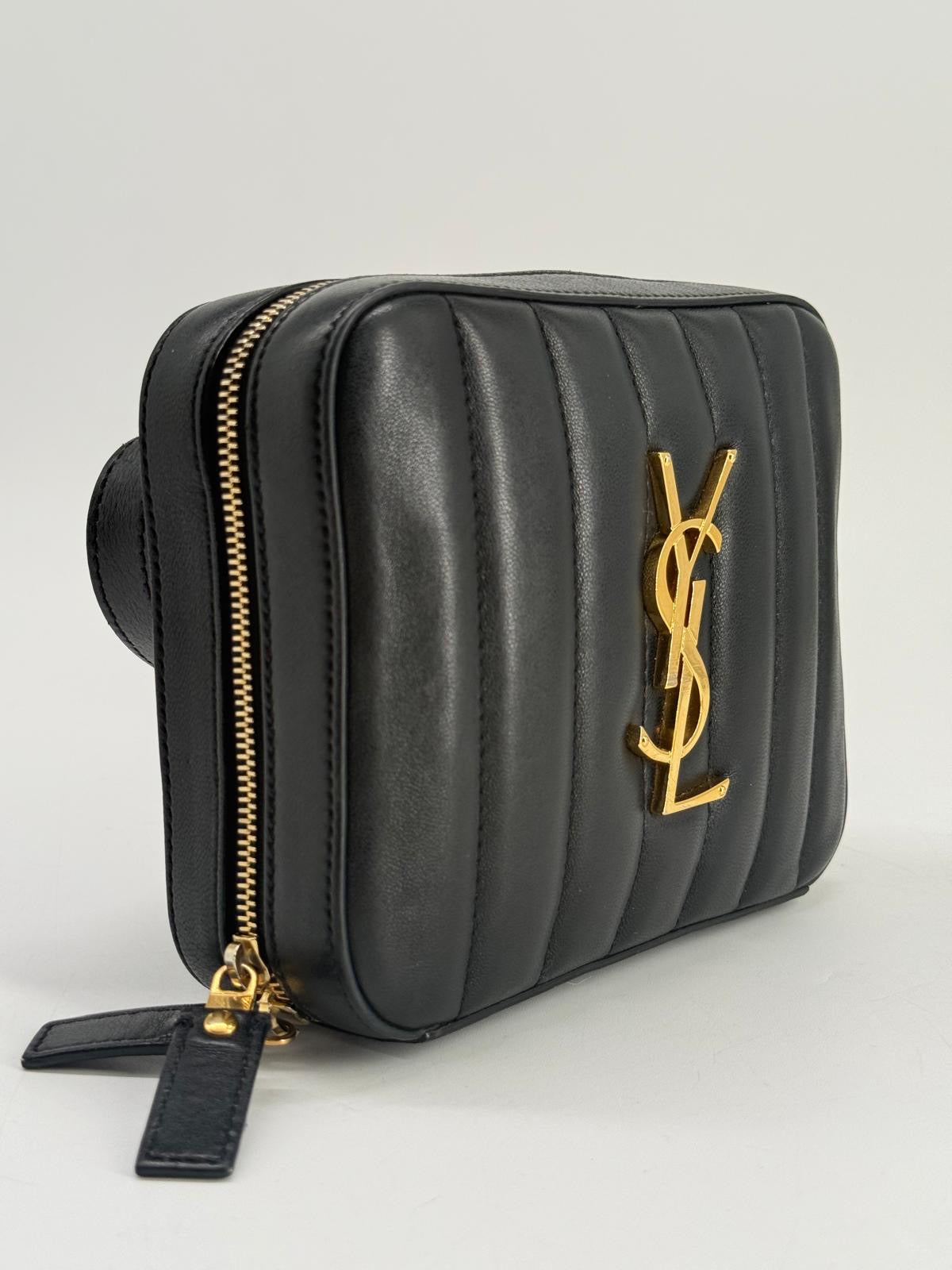 Saint Laurent Vicky Black Calfskin Belt Bag