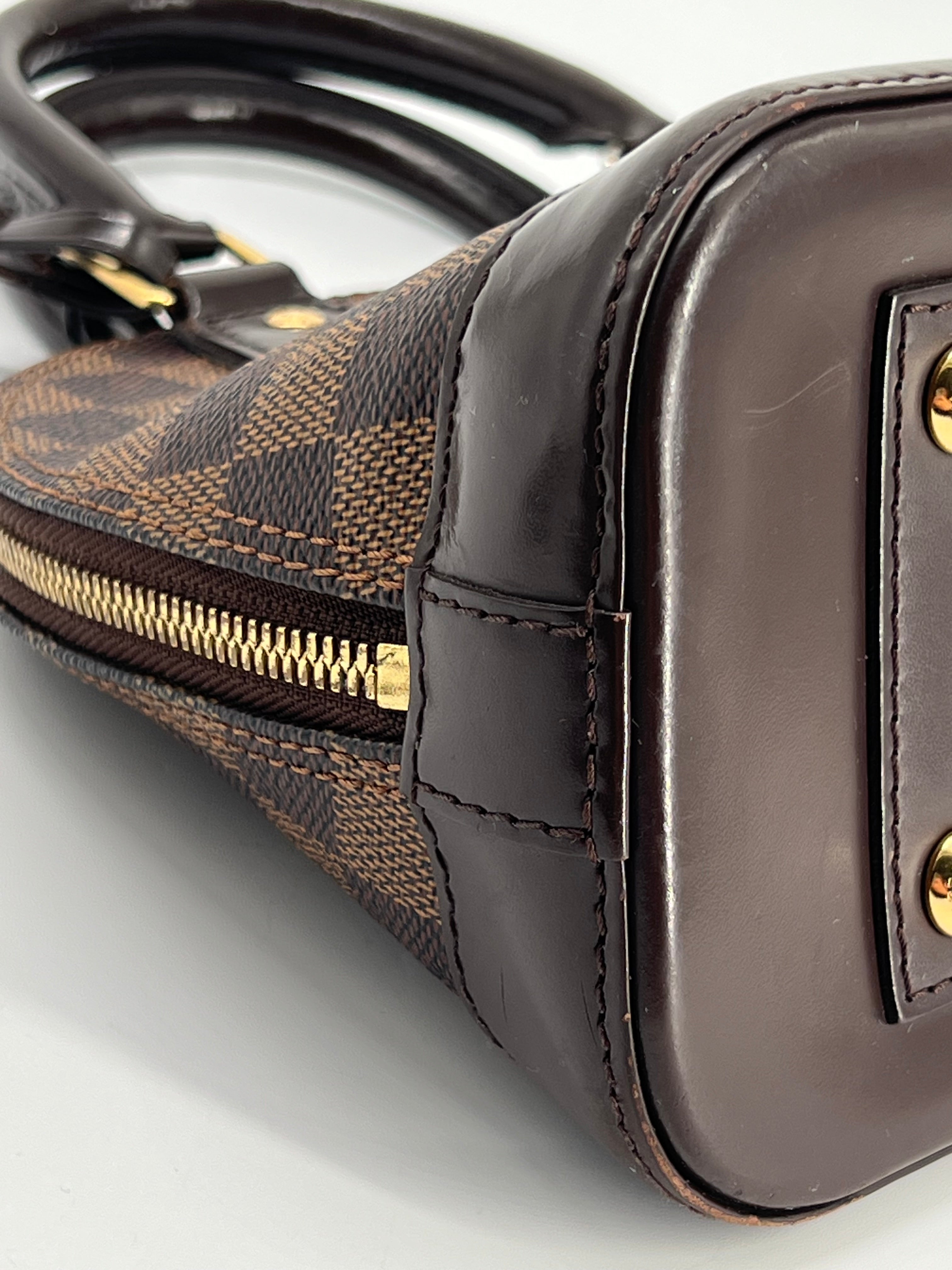 Louis Vuitton Alma BB Damier Ebene Canvas Handbag