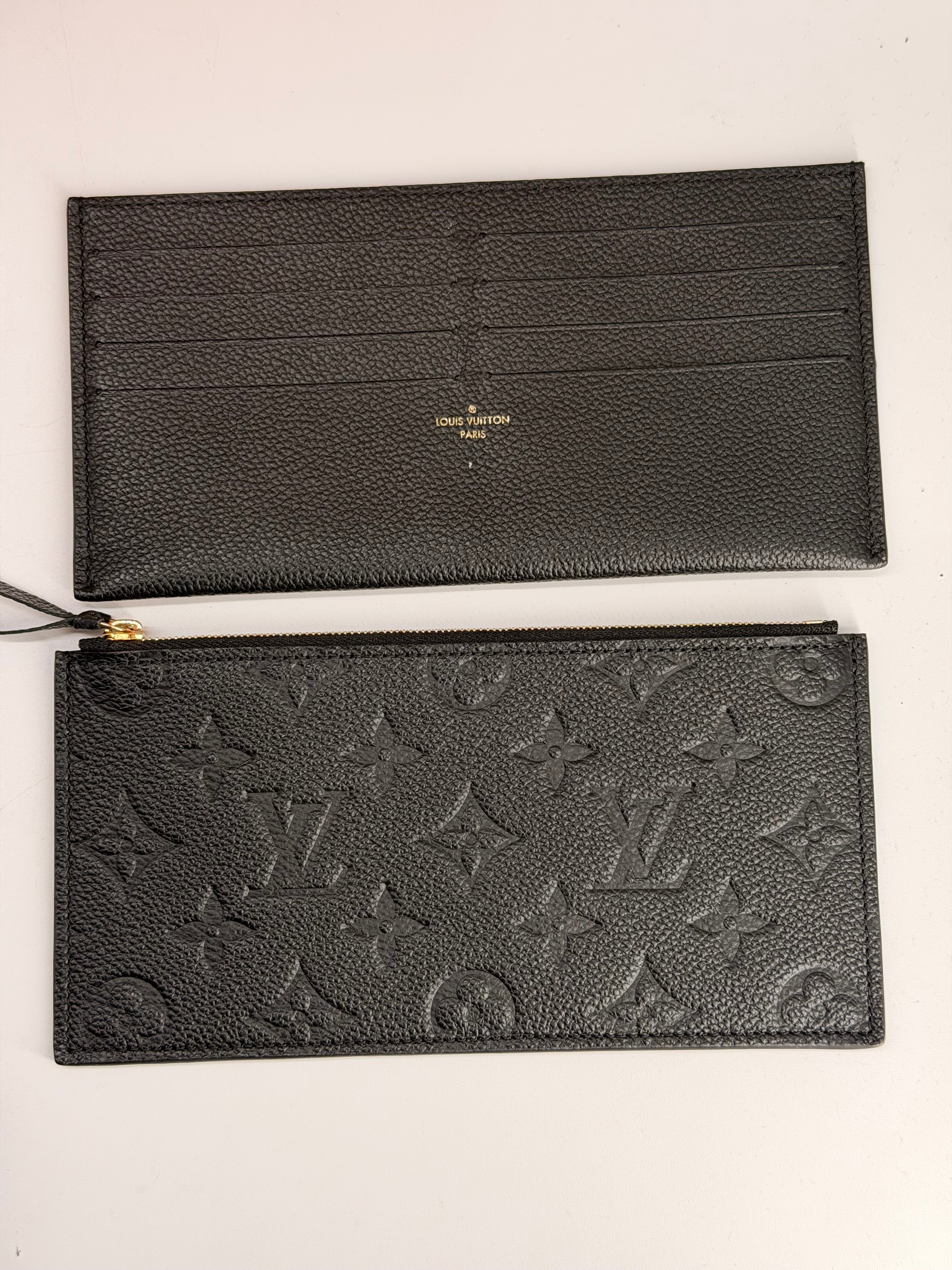 LOUIS VUITTON Pochette Felicie Monogram Empreinte Leather Crossbody Bag w/pouch