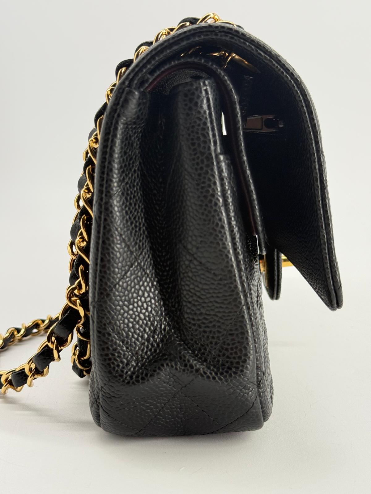 Chanel Caviar Medium Double Flap Shoulder Bag