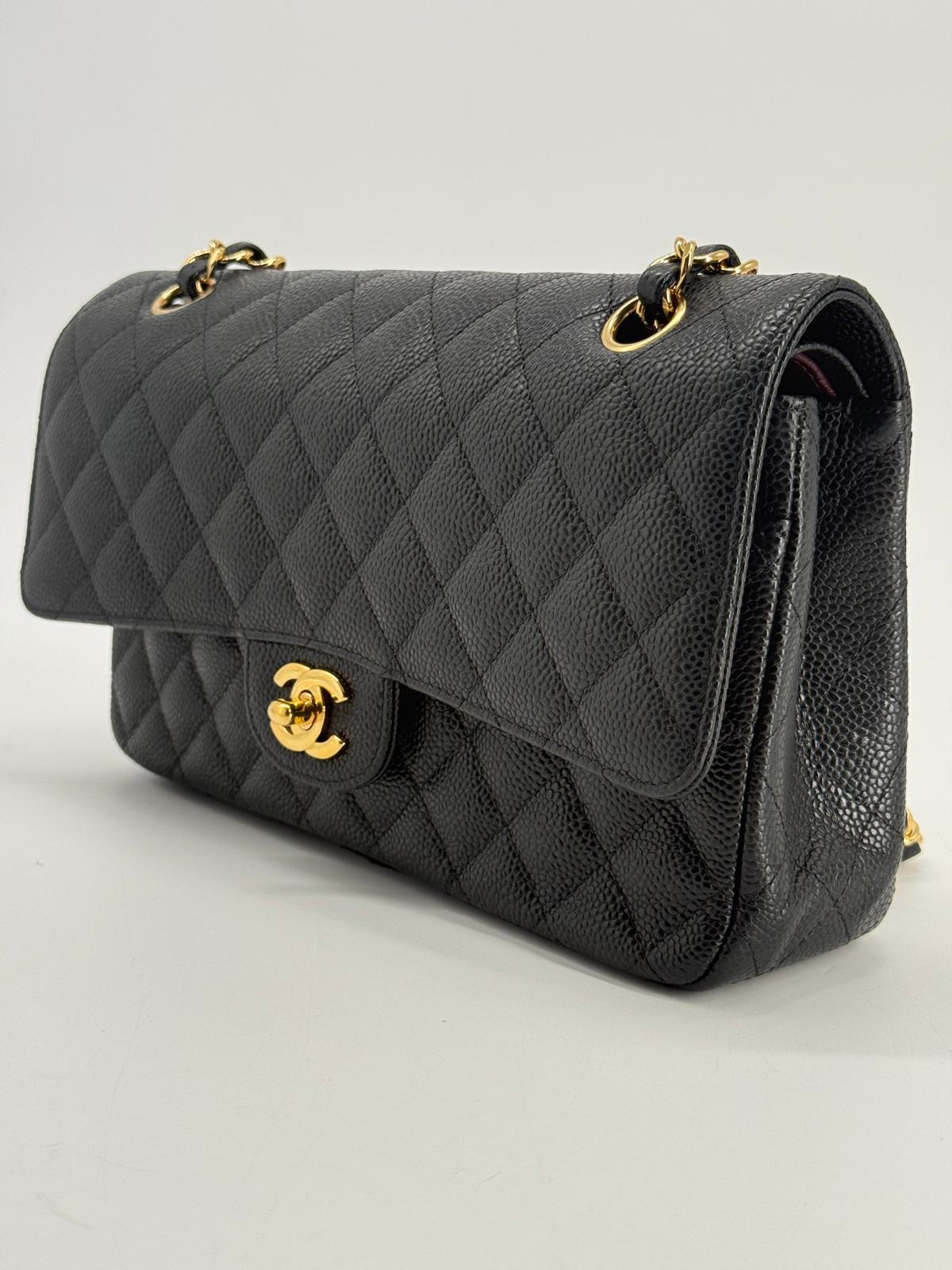 Chanel Caviar Medium Double Flap Shoulder Bag