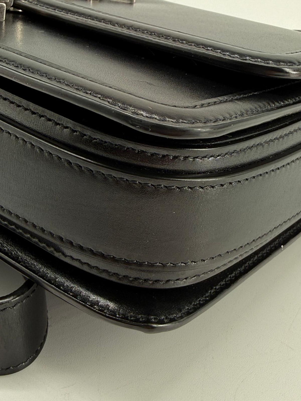 Saint Laurent Solferino Medium Black Leather Shoulder Bag