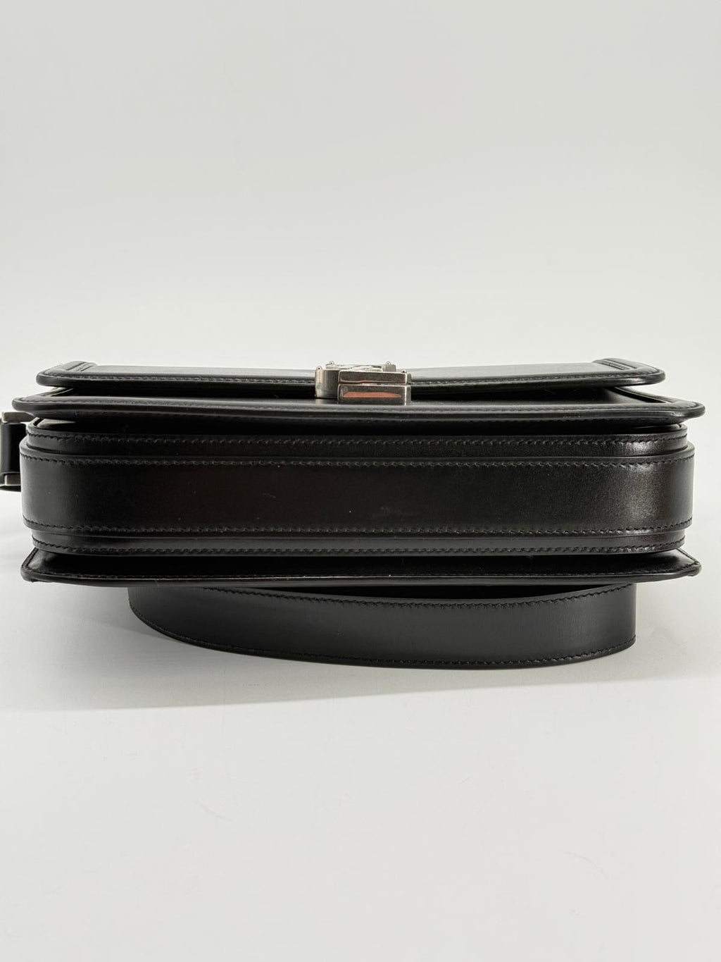 Saint Laurent Solferino Medium Black Leather Shoulder Bag