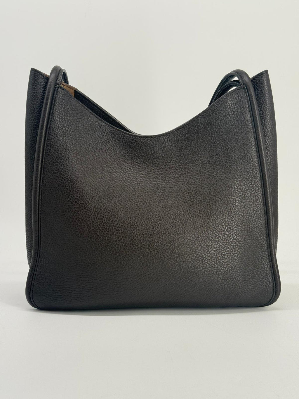 The Row Symmetric Leather Brown Shoulder Bag