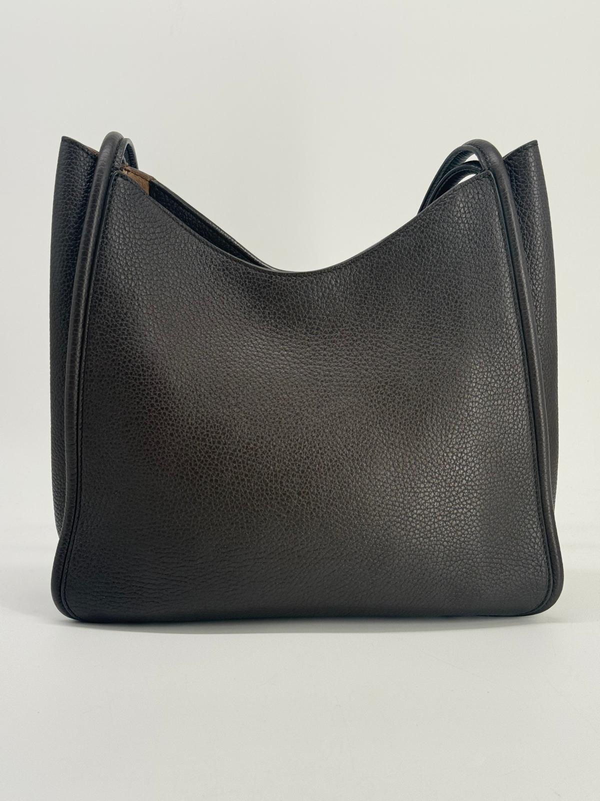 The Row Symmetric Leather Brown Shoulder Bag