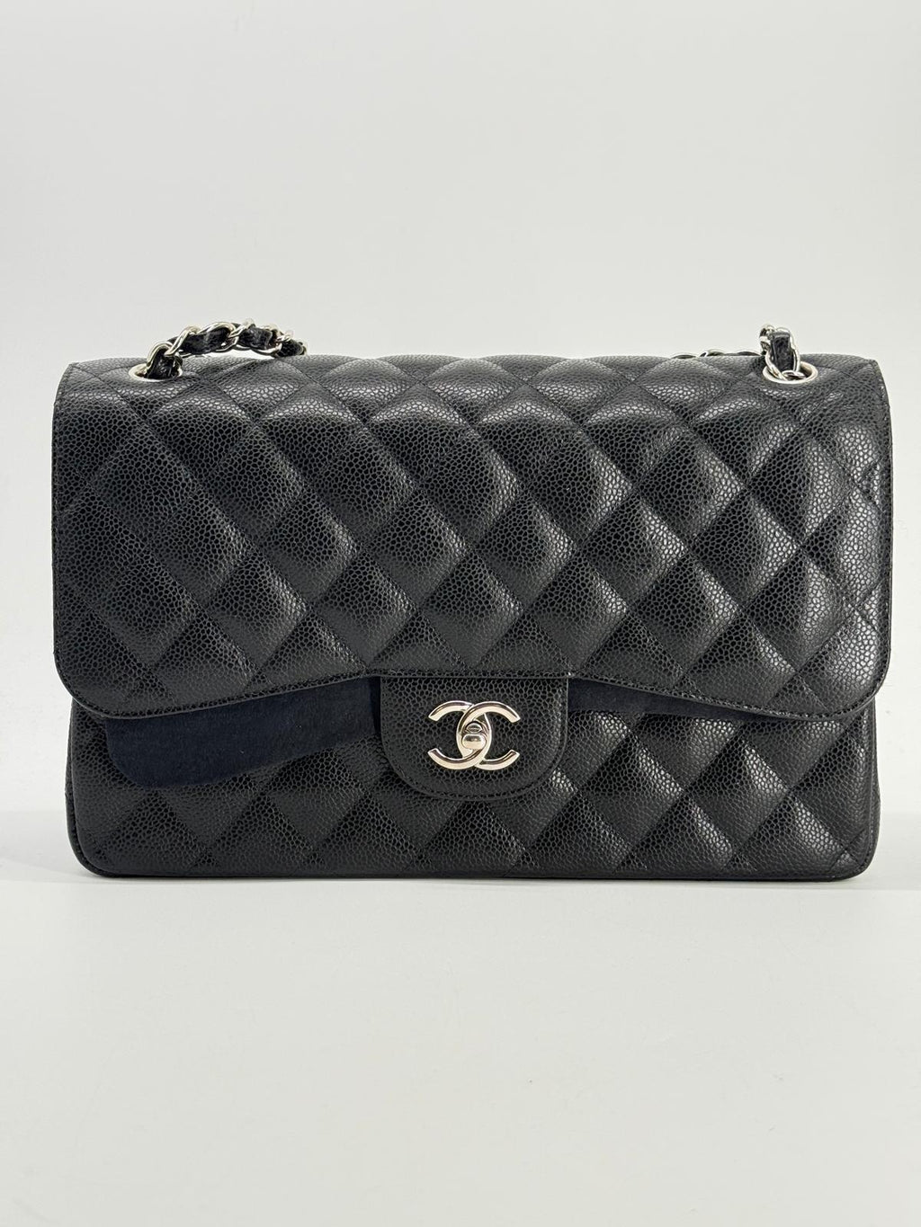 Chanel Jumbo Black Caviar Classic Double Flap Bag