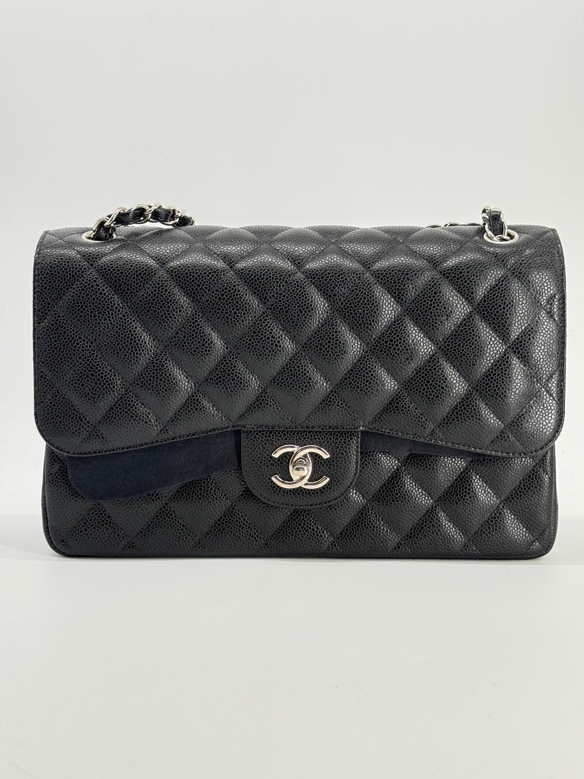 Chanel Jumbo Black Caviar Classic Double Flap Bag