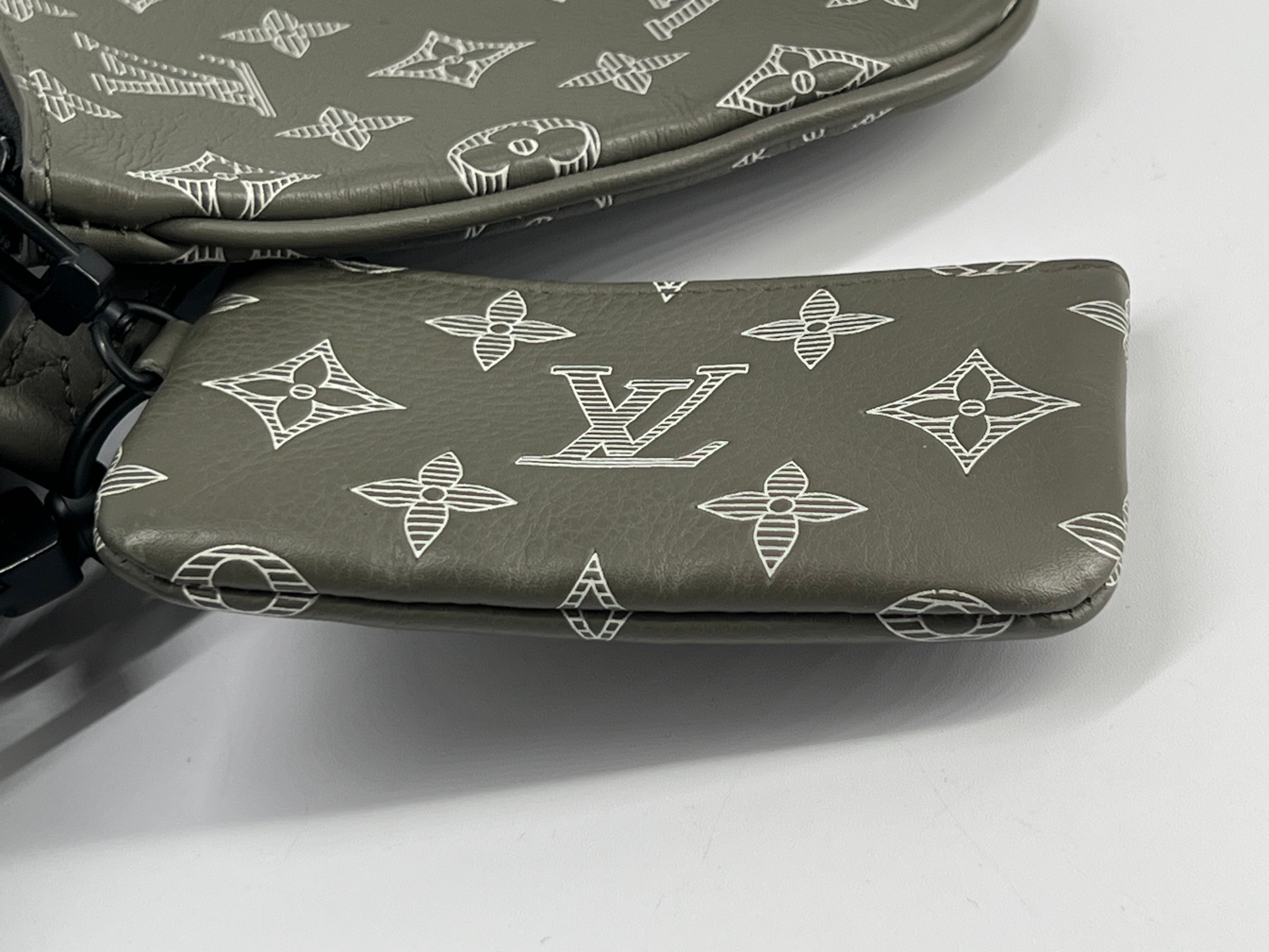 Louis Vuitton Trio Messenger Monogram Shadow Ink Green Bag
