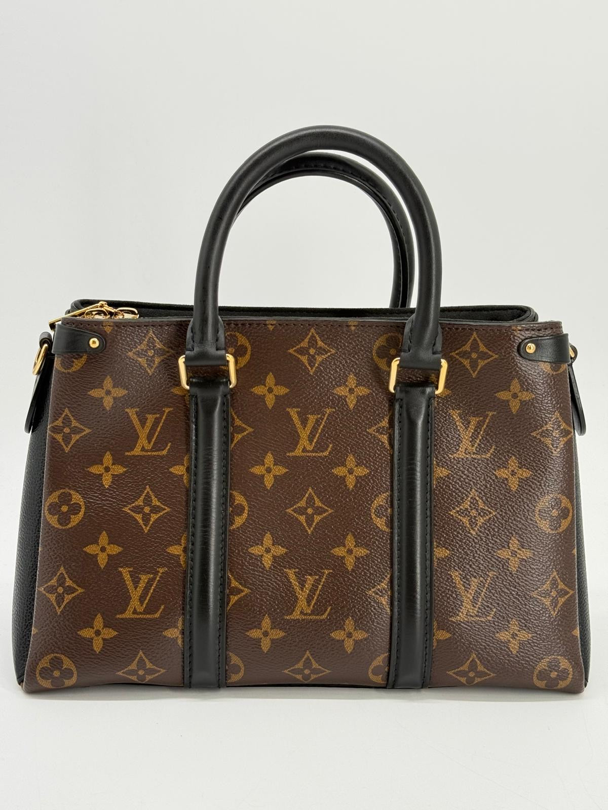 Louis Vuitton Soufflot BB Tote Monogram Canvas with Leather Shoulder Bag