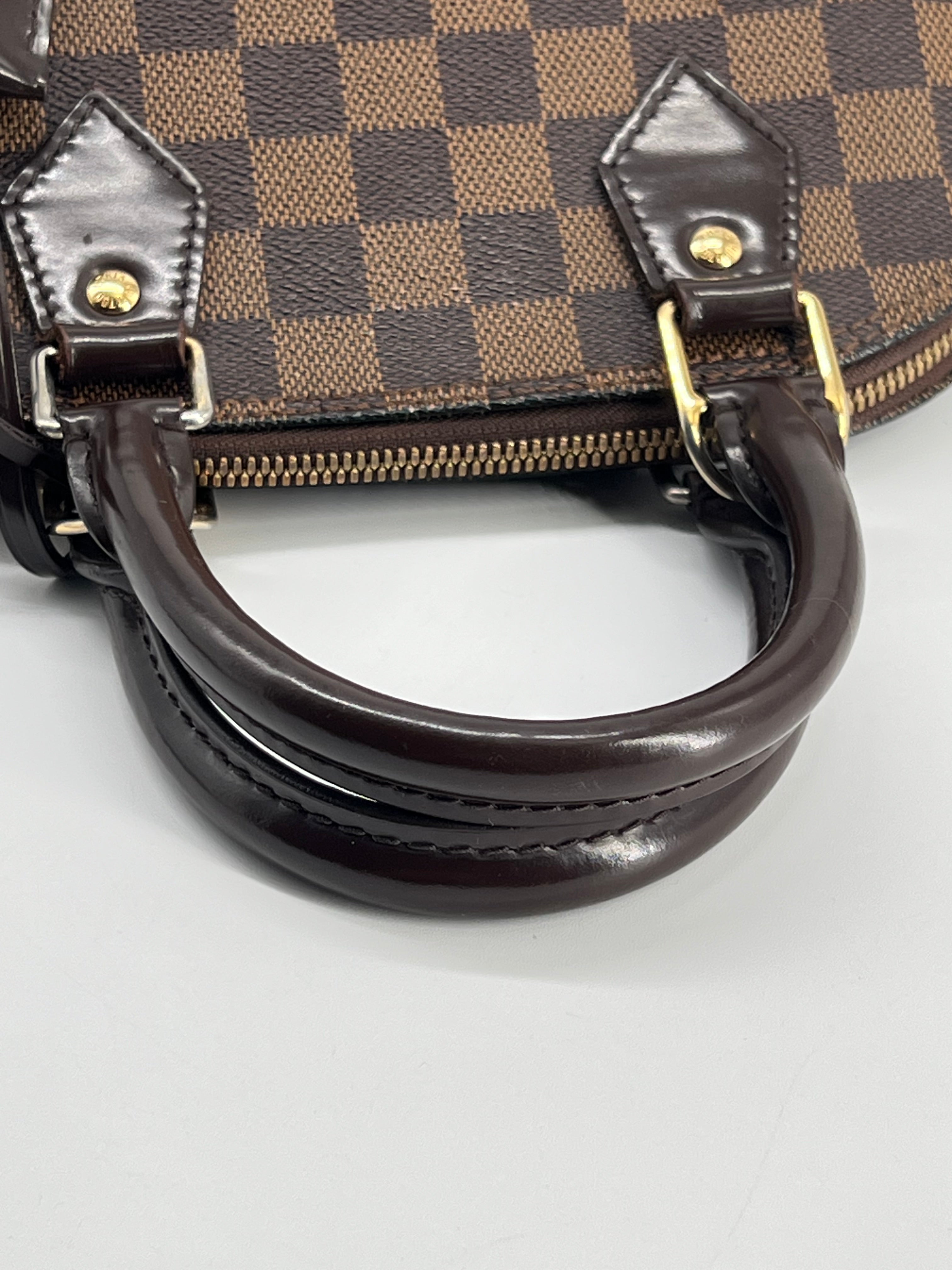 Louis Vuitton Alma BB Damier Ebene Canvas Handbag